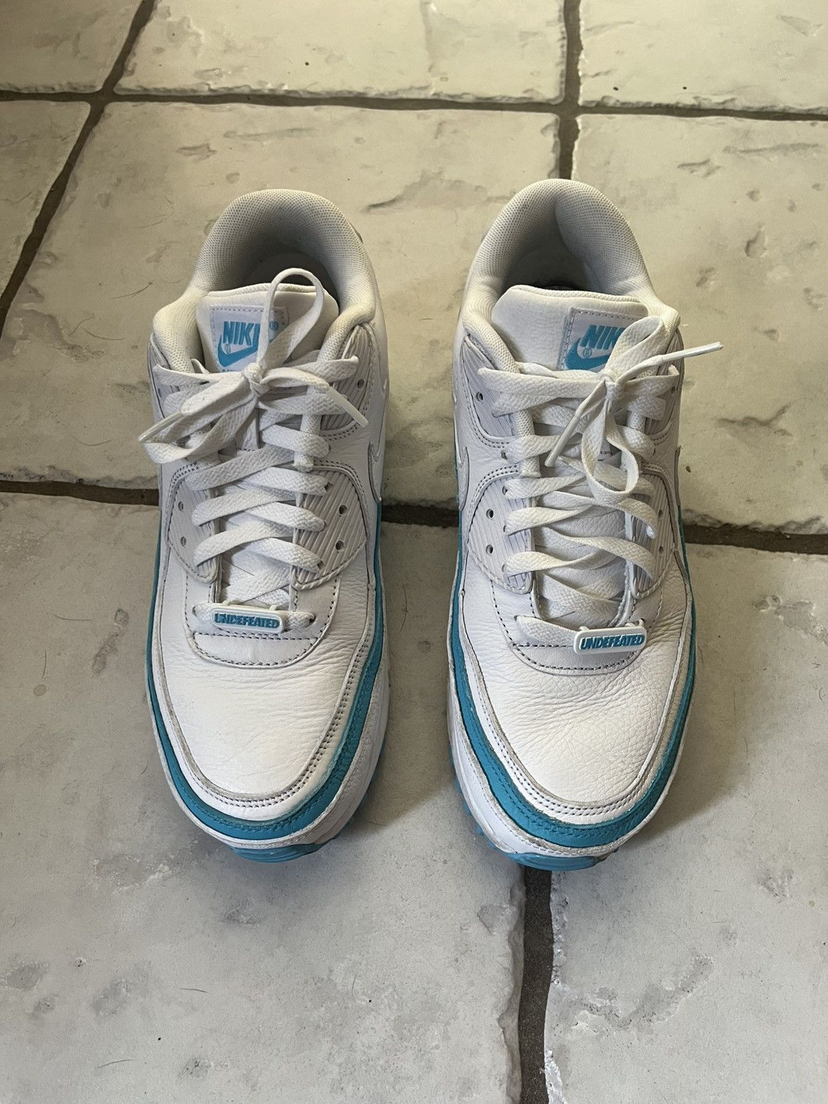 Nike 2019 Undefeated x Air Max 90 ‘White Blue Fury’ Size US 10 / EU 43 - 1 Thumbnail