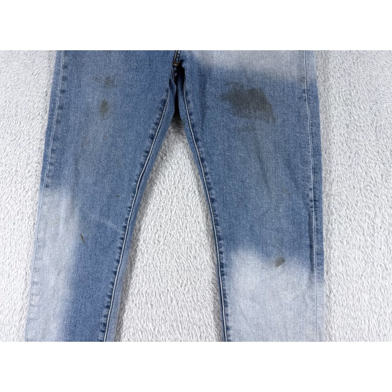 Levi's Levis 512 Jeans Denim Blue 29x27 32 5-Pocket Regular Cotton Stretch Distressed Vintage No? (Need to avoid N/A) Size US 32 / EU 48 - 3 Thumbnail