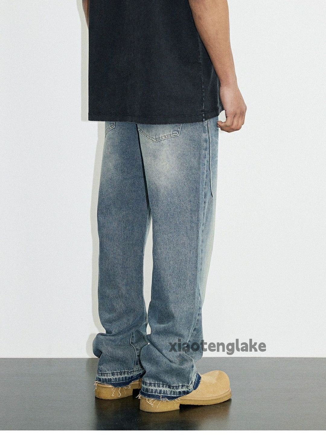 Jean × Vintage washed faded cleanfit yuppie loose baggy jeans Size US 32 / EU 48 - 4 Thumbnail