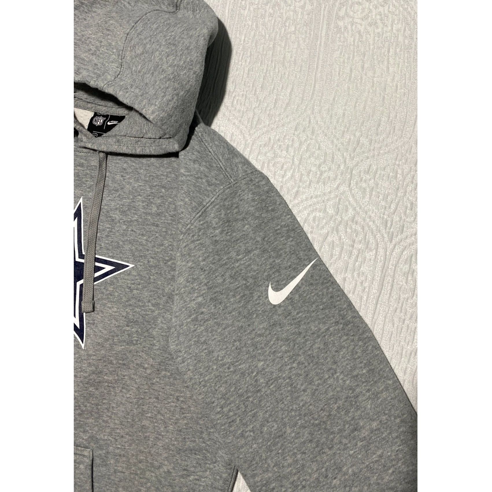 Nike VINTAGE Nike NFL Dallas Cowboys Star Logo Hoodie Sweatshirt Grey Men's Medium Size US M / EU 48-50 / 2 - 2 Thumbnail