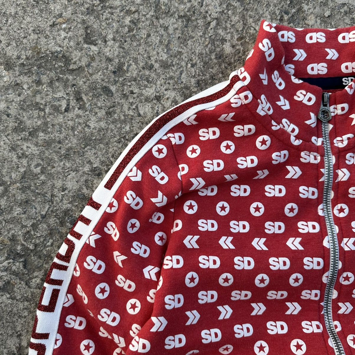 Superdry Vintage Japanese Style Superdry Coral Design Zip Sweater Size US S / EU 44-46 / 1 - 3 Thumbnail