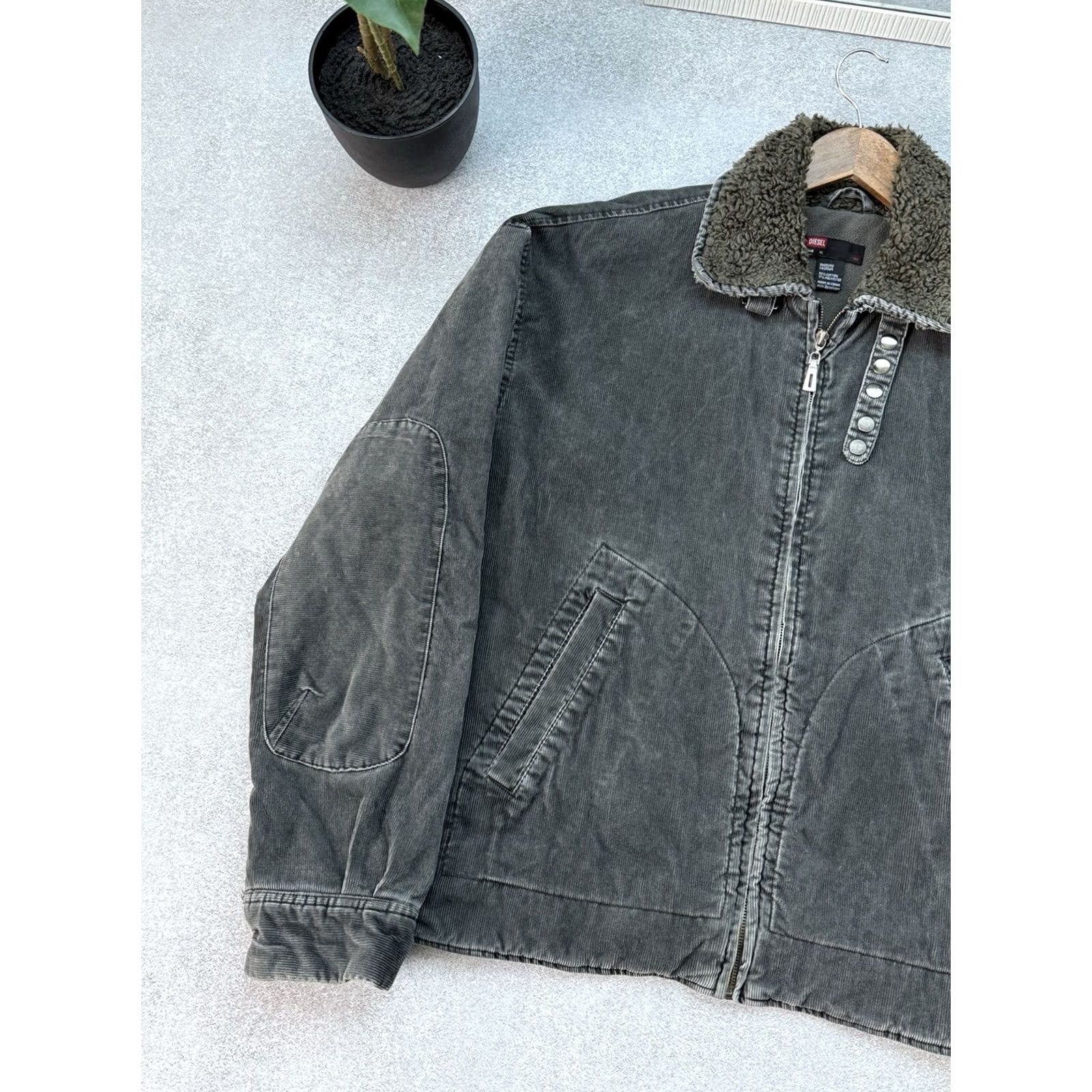 Diesel VINTAGE Diesel Bomber Jacket Men XL Purple Denim Button 90s Diesel Y2K Vintage Bomber Jacket Mens Jeans Jacket Size US XL / EU 56 / 4 - 5 Thumbnail