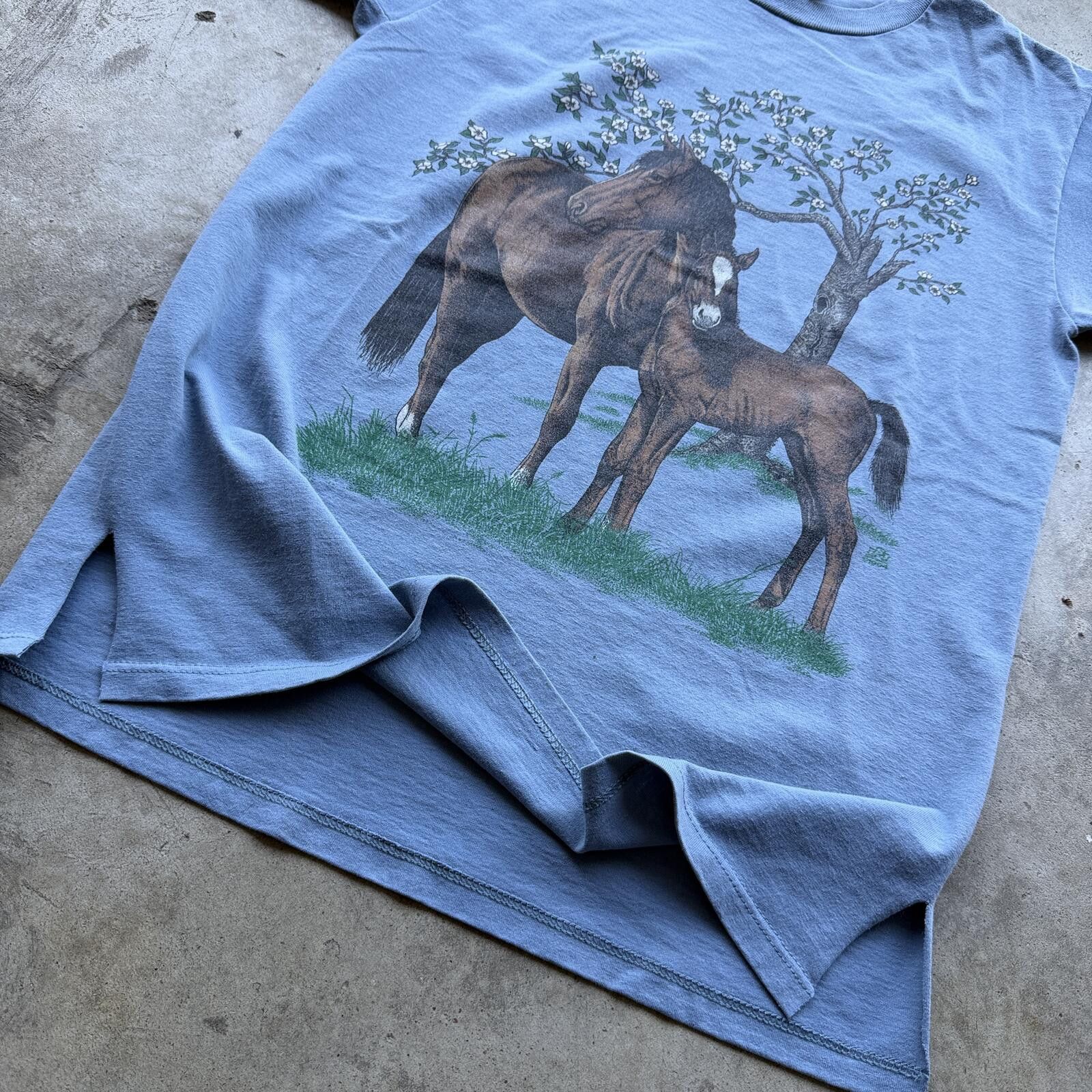 Other Vintage 90s Horse Floral Nature Graphic Tee USA Medium Size M / US 6-8 / IT 42-44 - 6 Thumbnail