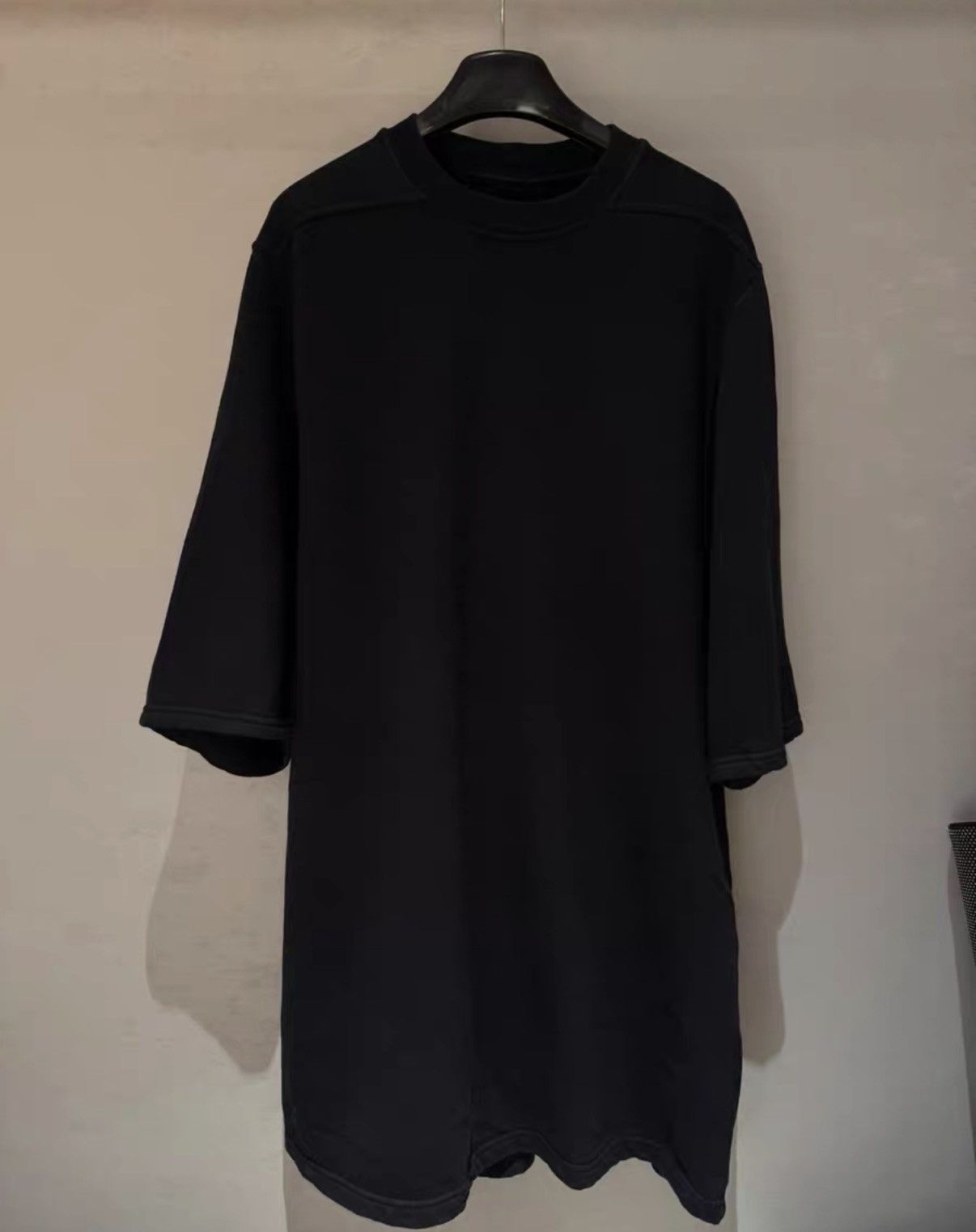 Rick Owens Rick Owens RO Black Knit Loop-Back Pullover Short Sleeve Size US M / EU 48-50 / 2 - 1 Thumbnail