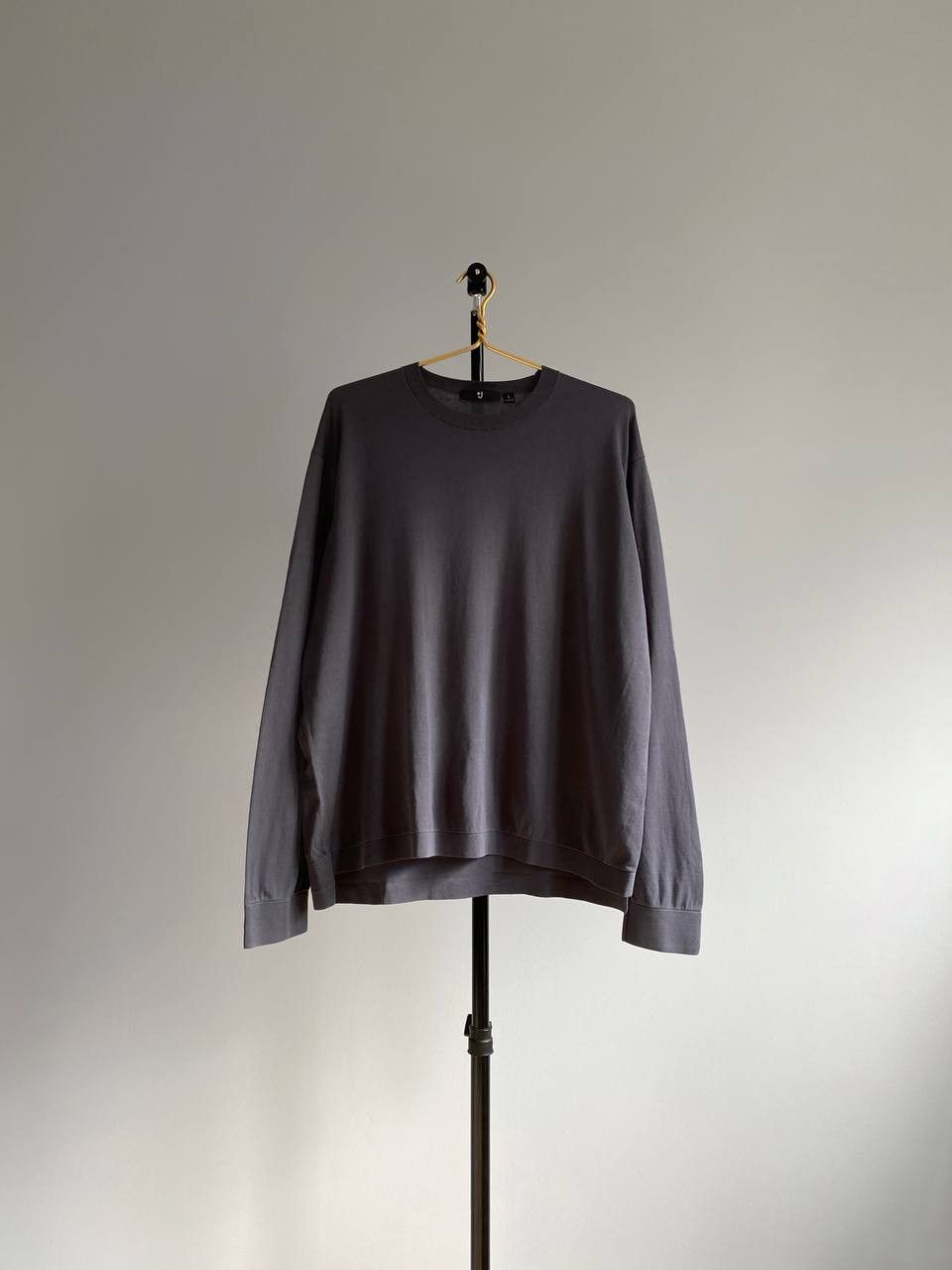 image of Jil Sander x Uniqlo Wash Grey Light Crewneck Sweater, Men's (Size Large)