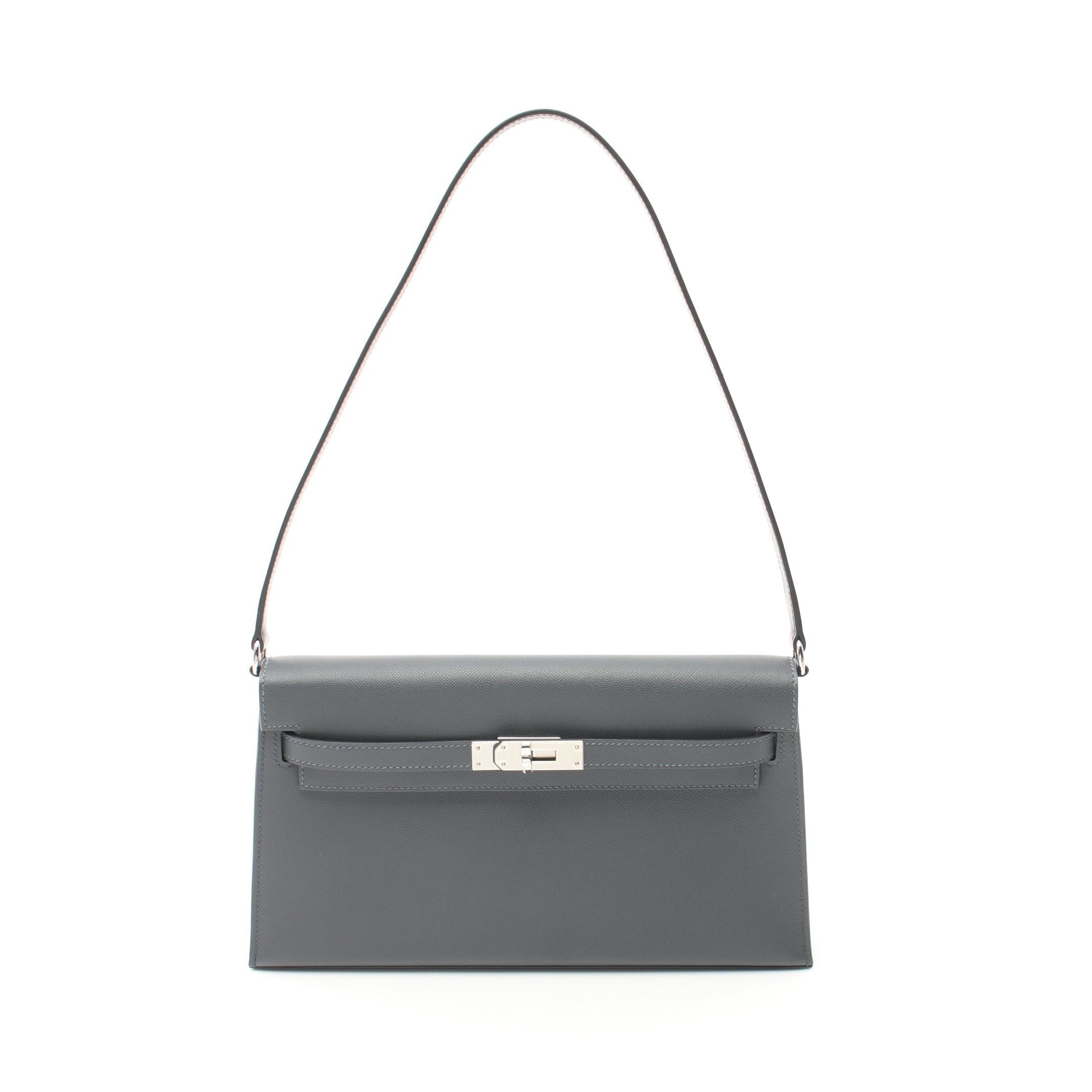 Hermes Hermes Kelly Elan Grimeyer Shoulder Bag Vomadam Gray Silver Hardware Double Engraved Size ONE SIZE - 1 Thumbnail