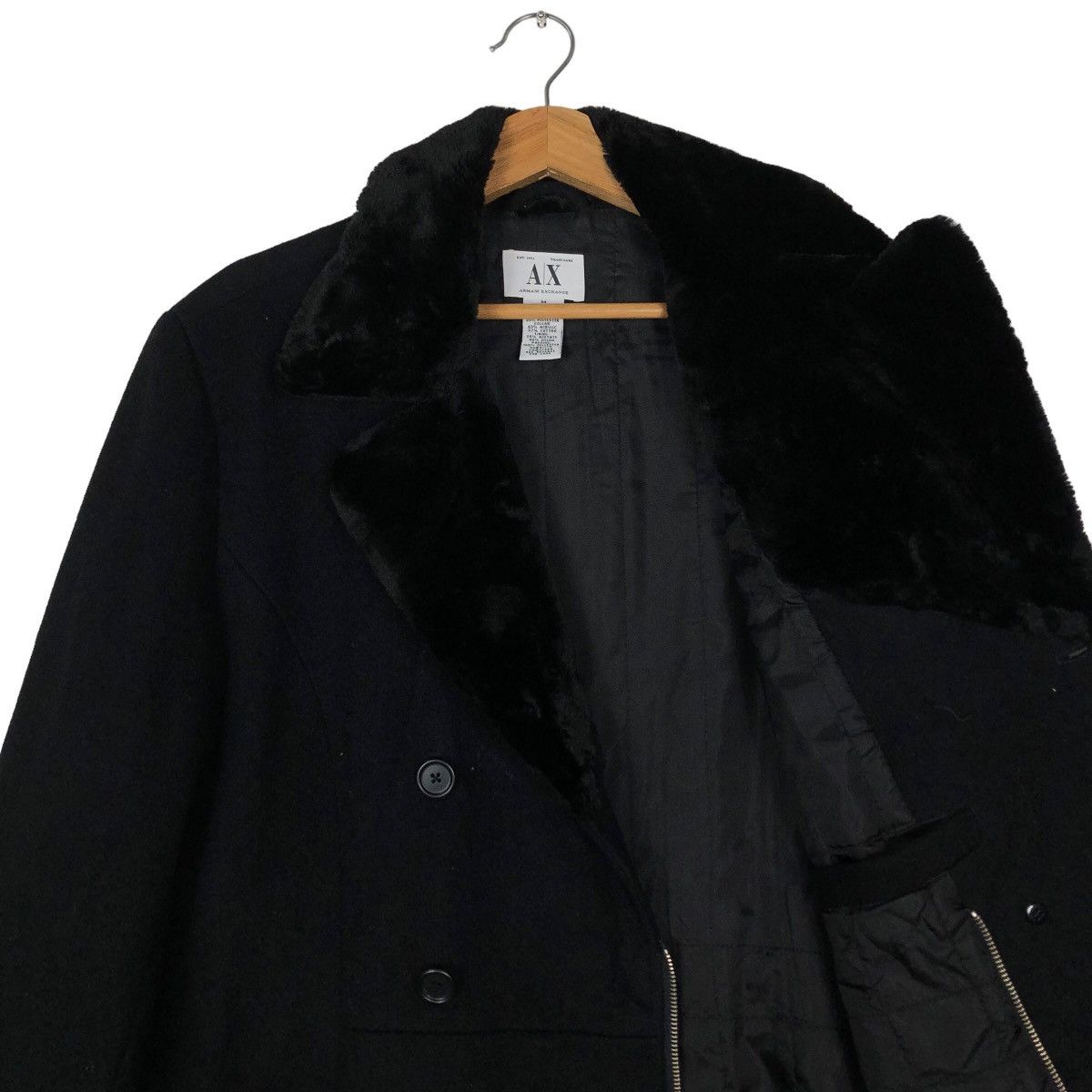 Japanese Brand 🔥Double Breast Mink Fur Jacket Armani Exchange Rich Black Size US M / EU 48-50 / 2 - 10 Thumbnail