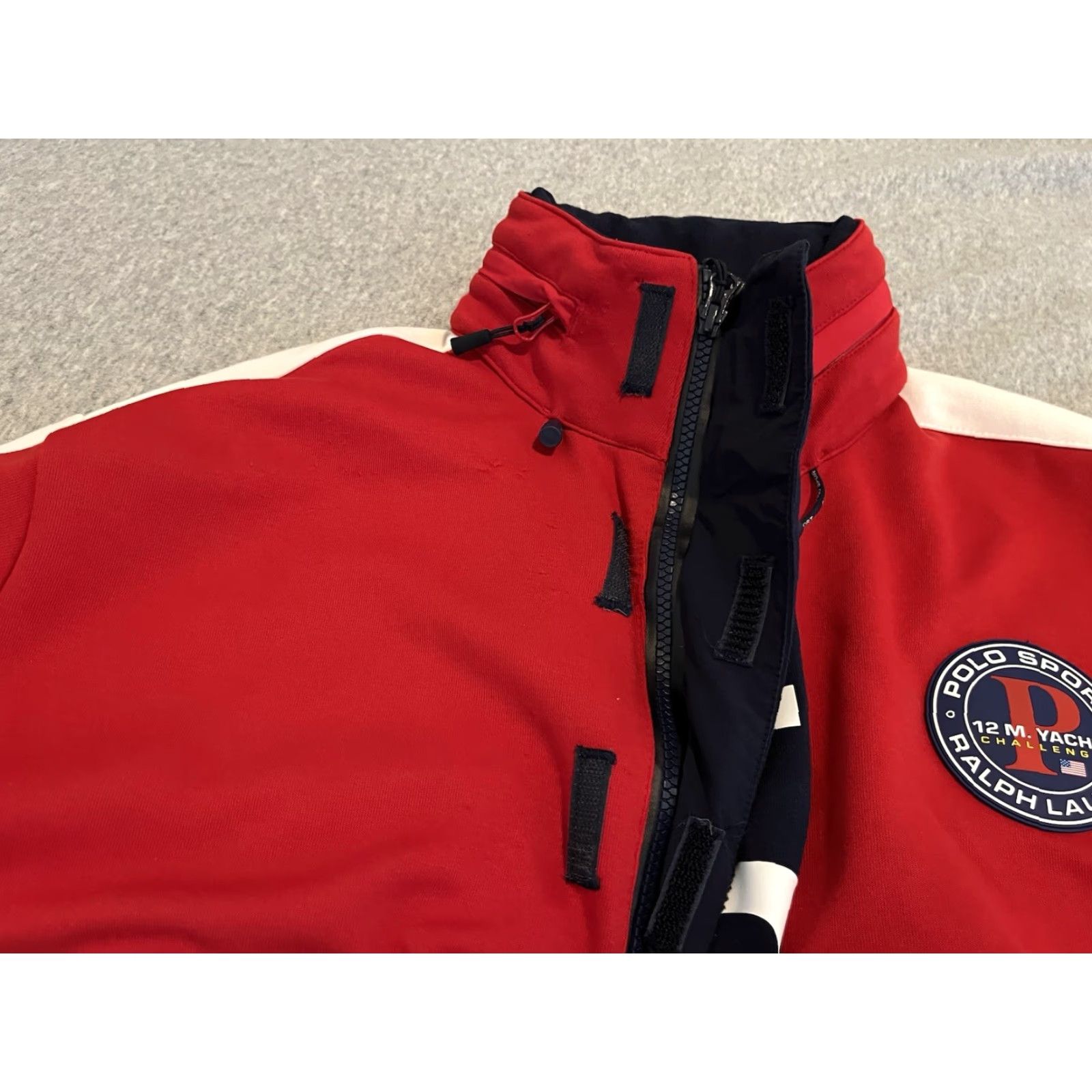 Polo Ralph Lauren Polo Ralph Lauren Polo Sport Yacht Challenge Hybrid Hoodie Jacket Mens M Red Nautical 90s Size US M / EU 48-50 / 2 - 7 Thumbnail