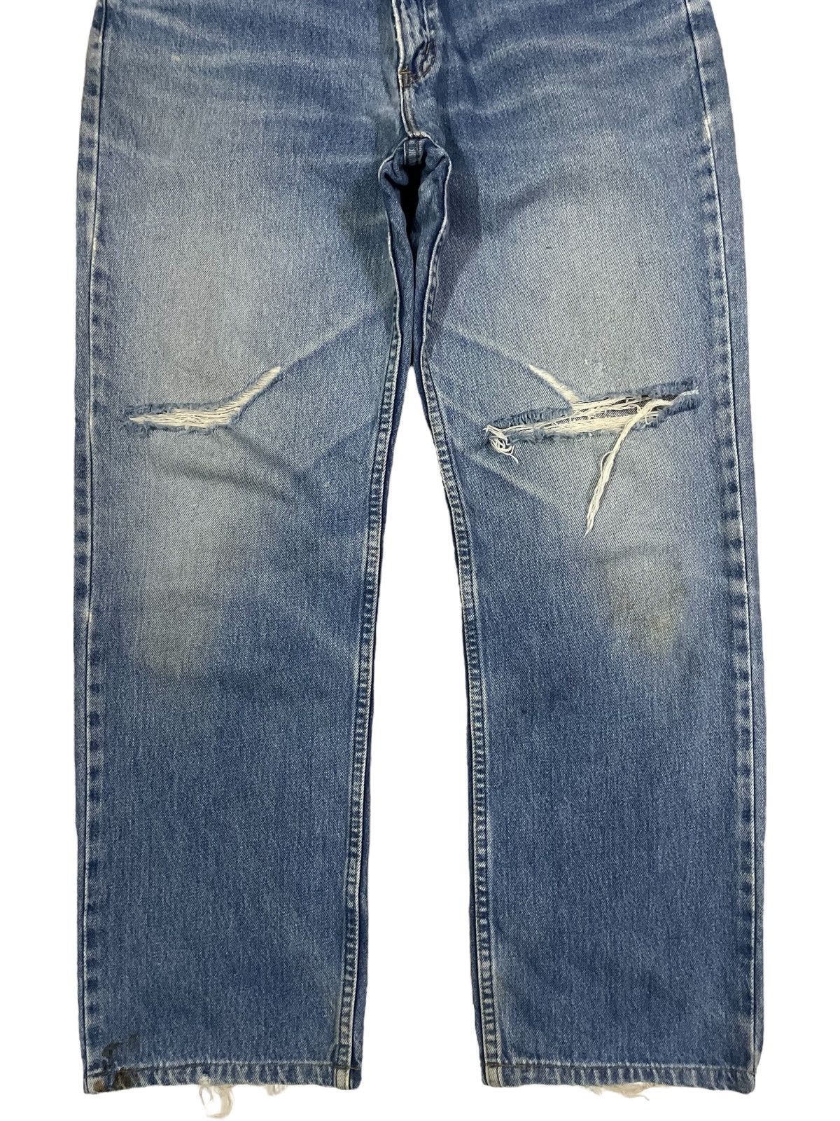 Edwin Rare 90s Edwin US Classic Loose Straight Fit Ripped Jeans Size US 32 / EU 48 - 5 Thumbnail
