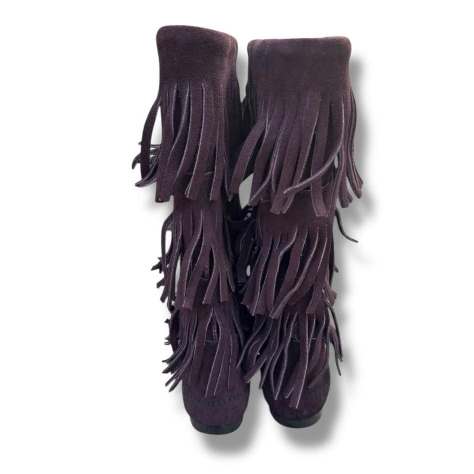 Other Western style fringe whimsy goth biker boots Size US 6 / IT 36 - 3 Thumbnail