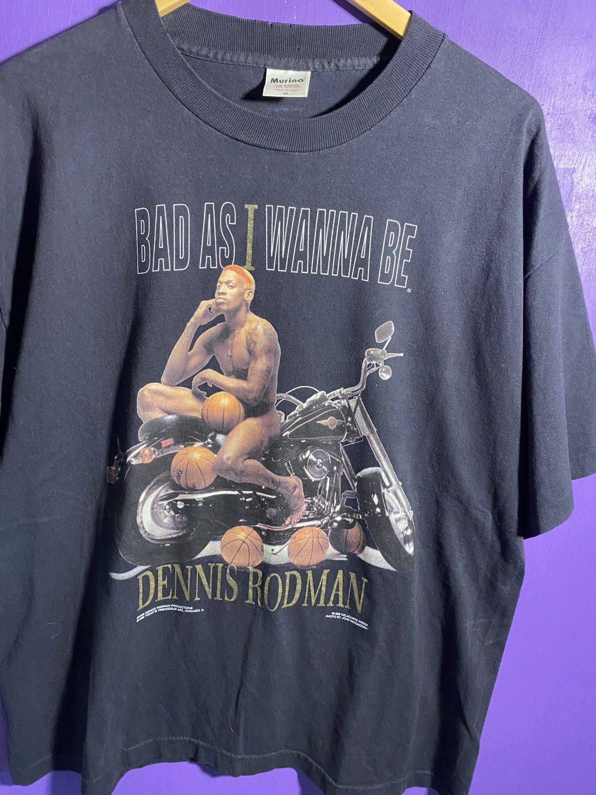 Other Vintage 1996 Dennis Rodman bad as i wanna be t-shirt Size US XL / EU 56 / 4 - 3 Thumbnail