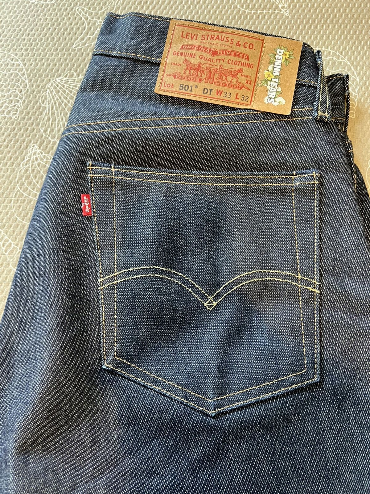 DENIM TEARS × Levi's Denim Tears x Levi’s Plain Jane Selvedge Raw 501s Size US 33 - 4 Thumbnail