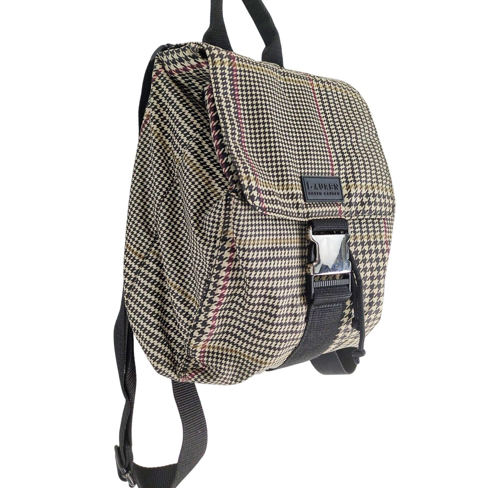 Ralph Lauren LRL Ralph Lauren Houndstooth Print Nylon Backpack Size ONE SIZE - 6 Thumbnail