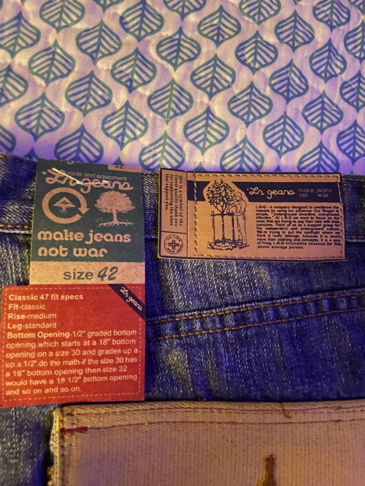 Japanese Brand × Vintage New LR Geans Size 42x34 Jeans LRG Embroidered Pockets Baggy Size US 42 / EU 58 - 3 Thumbnail