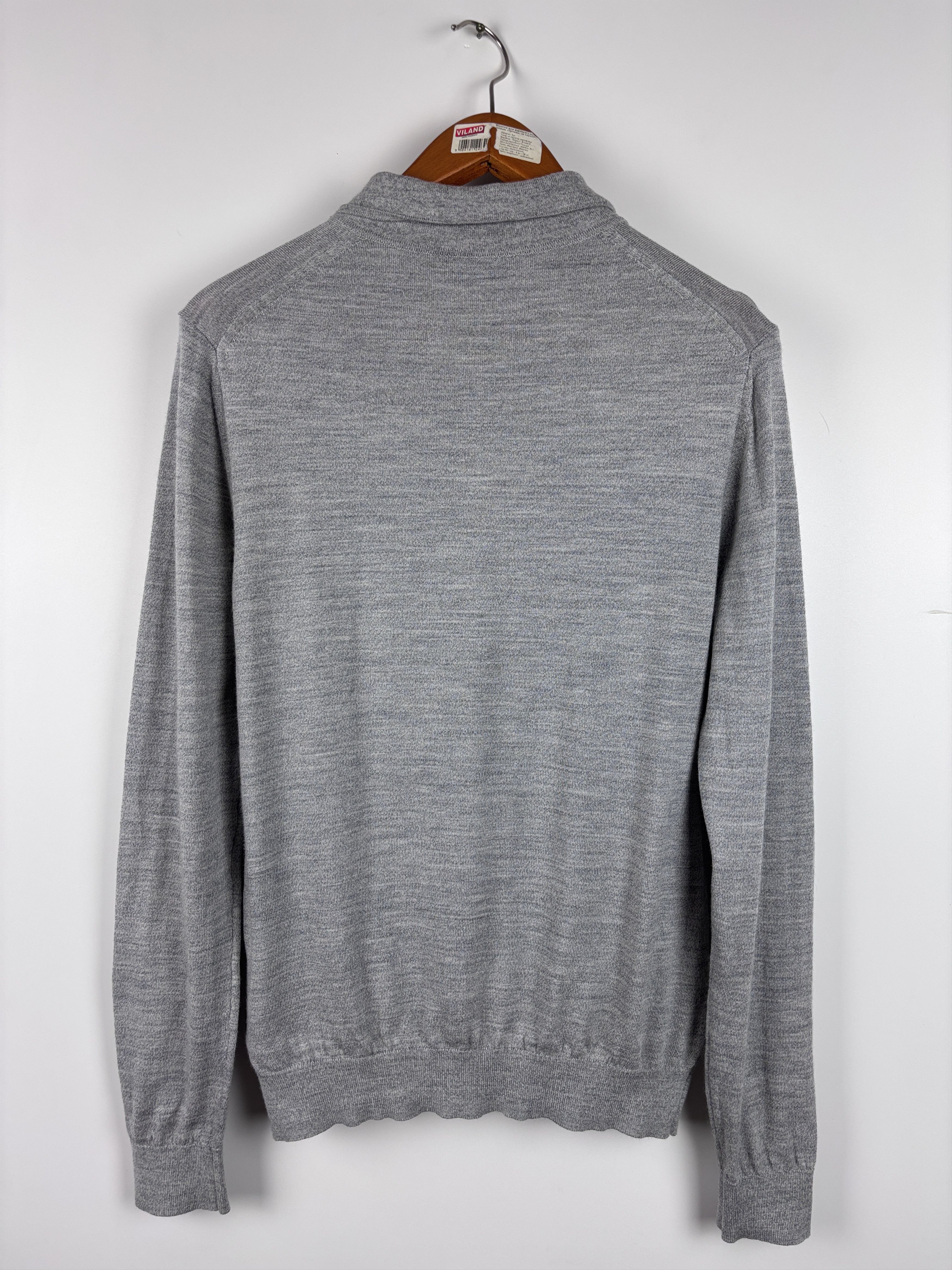 Reiss Mens Reiss Merino Wool 1/4 Zip Sweater Jumper Gray Size M Size US M / EU 48-50 / 2 - 5 Thumbnail