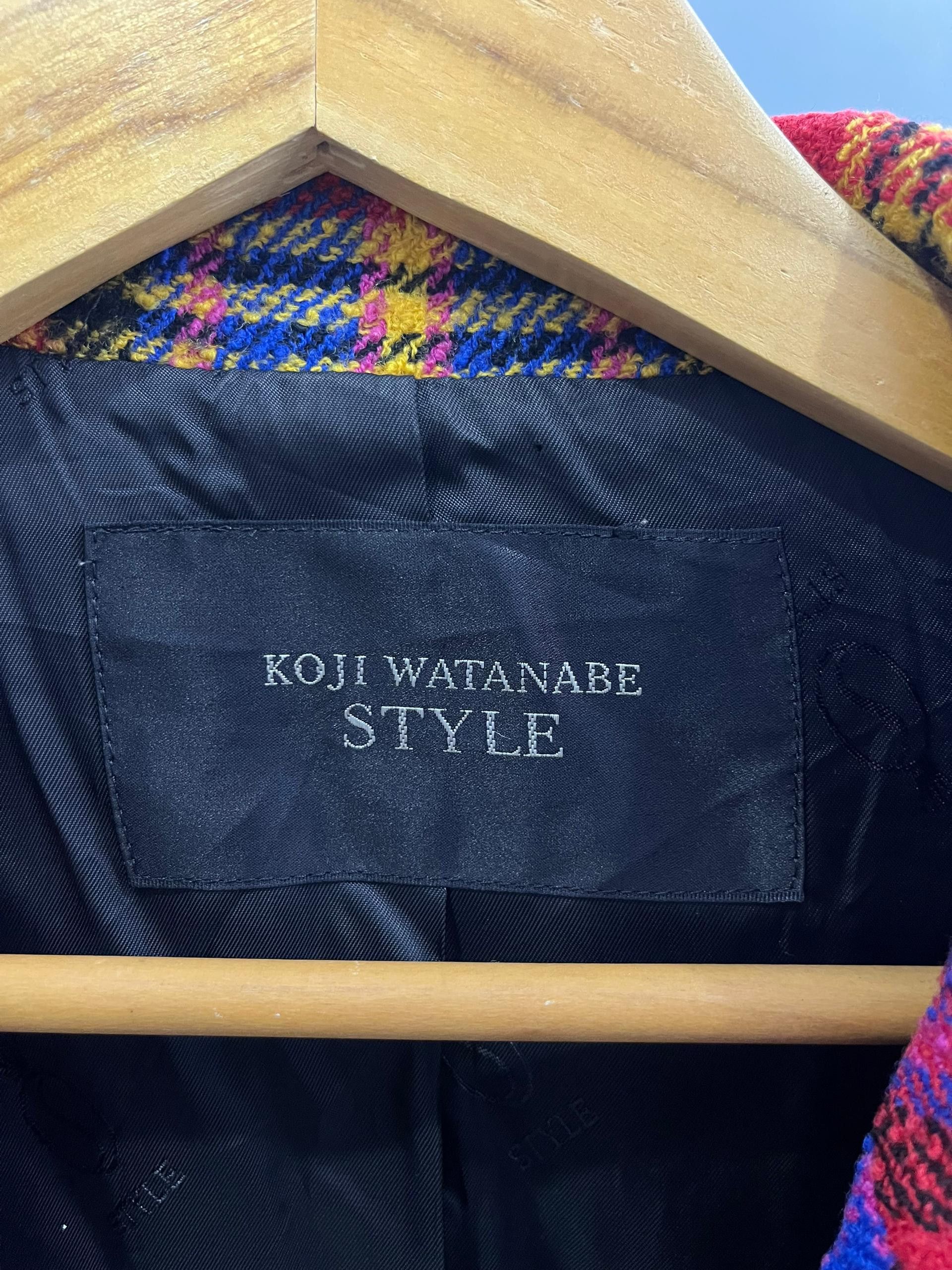 Japanese Brand Koji Watanabe Wool Tartan Blazer CDG Yohji Vibe Size US XS / EU 42 / 0 - 6 Thumbnail