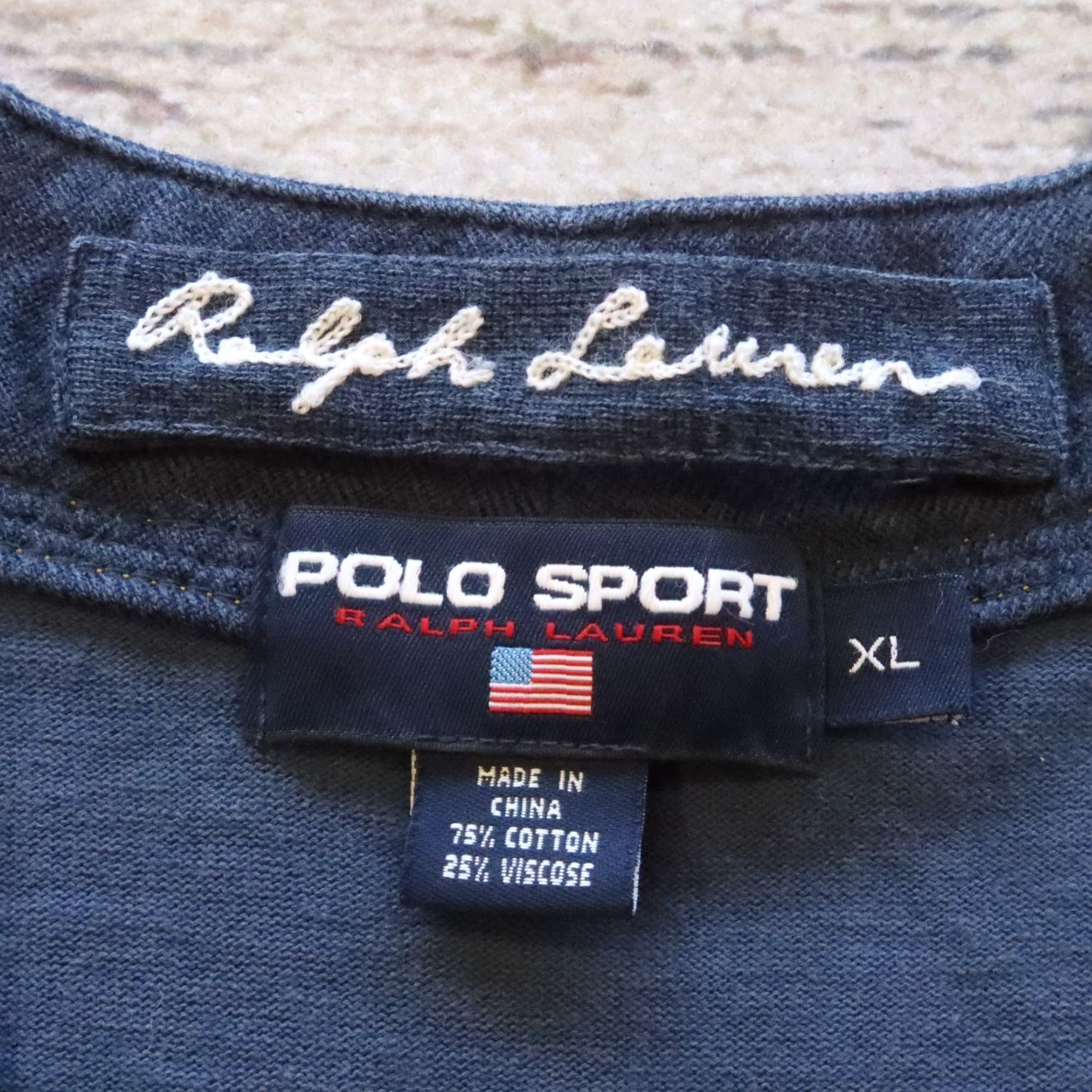 Vintage VINTAGE Polo Sport Ralph Lauren Baseball Jersey Shirt XL Blue Mens Size US XL / EU 56 / 4 - 5 Thumbnail