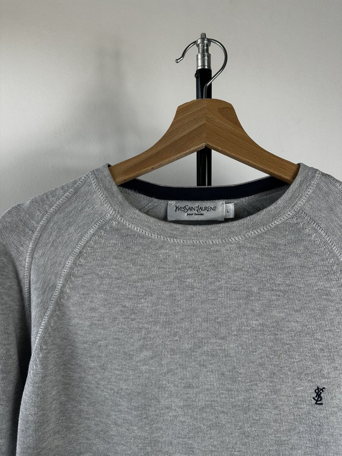 Yves Saint Laurent Vintage Yves Saint Laurent Pour Homme Raglan Knit Sweater Size US L / EU 52-54 / 3 - 5 Thumbnail