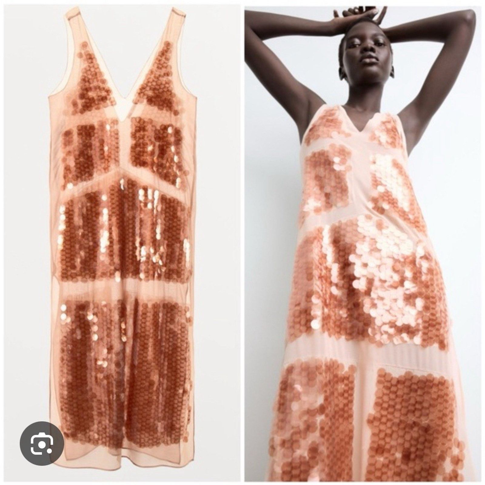 Zara Zara Sequin Georgette Dress Size S Size S / US 4 / IT 40 - 1 Thumbnail