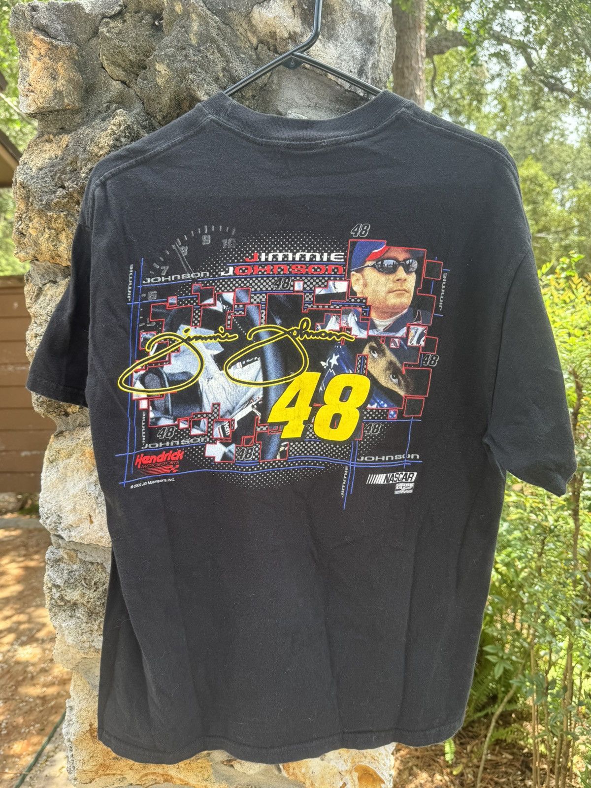 NASCAR × Vintage vintage 2002 Jimmie Johnson NASCAR Checkered Flag L race tee Size US L / EU 52-54 / 3 - 6 Thumbnail