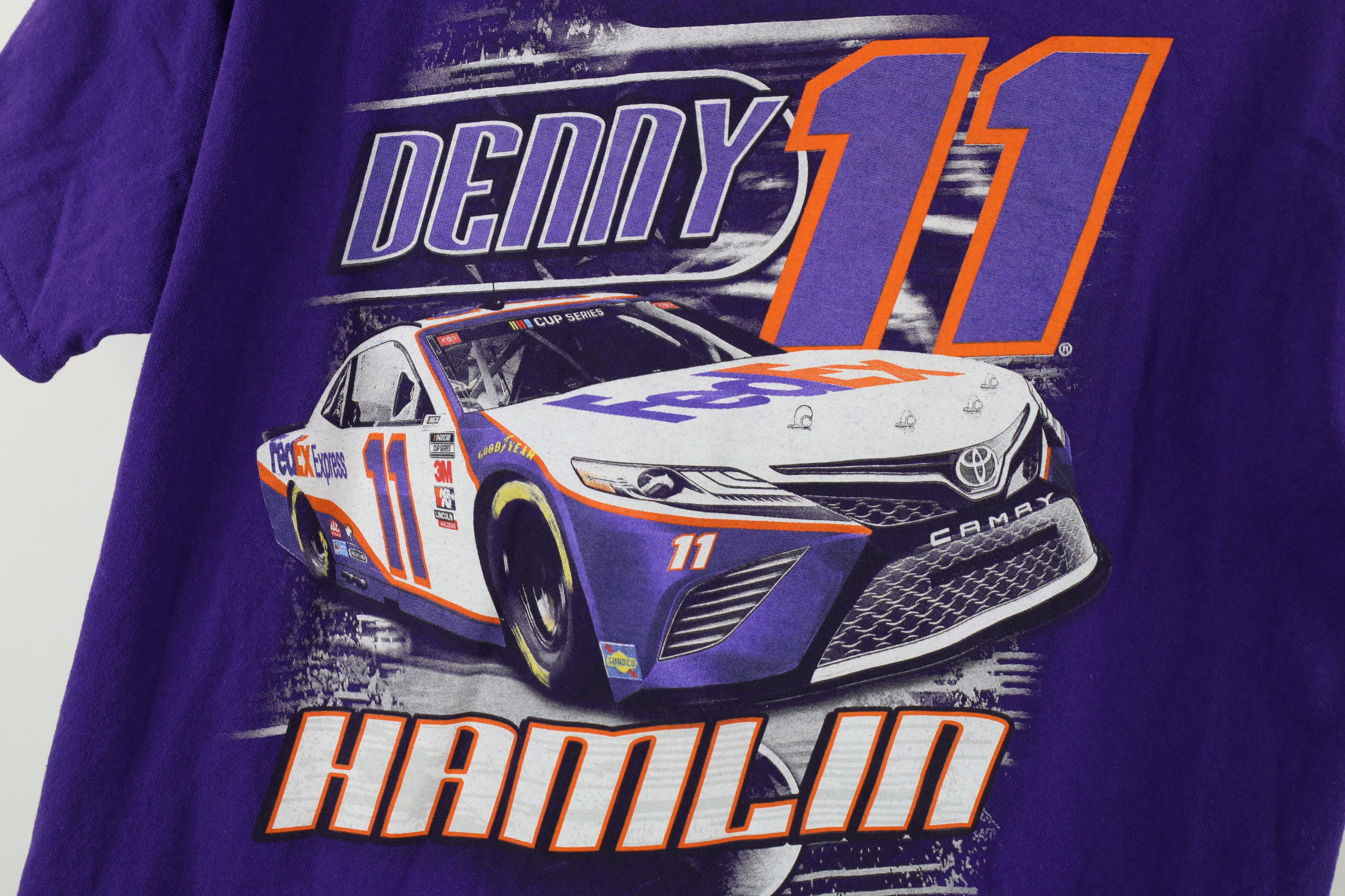 Vintage Y2K Nascar Spell Denny Hamlin Racing Short Sleeve T-Shirt Size US L / EU 52-54 / 3 - 4 Thumbnail