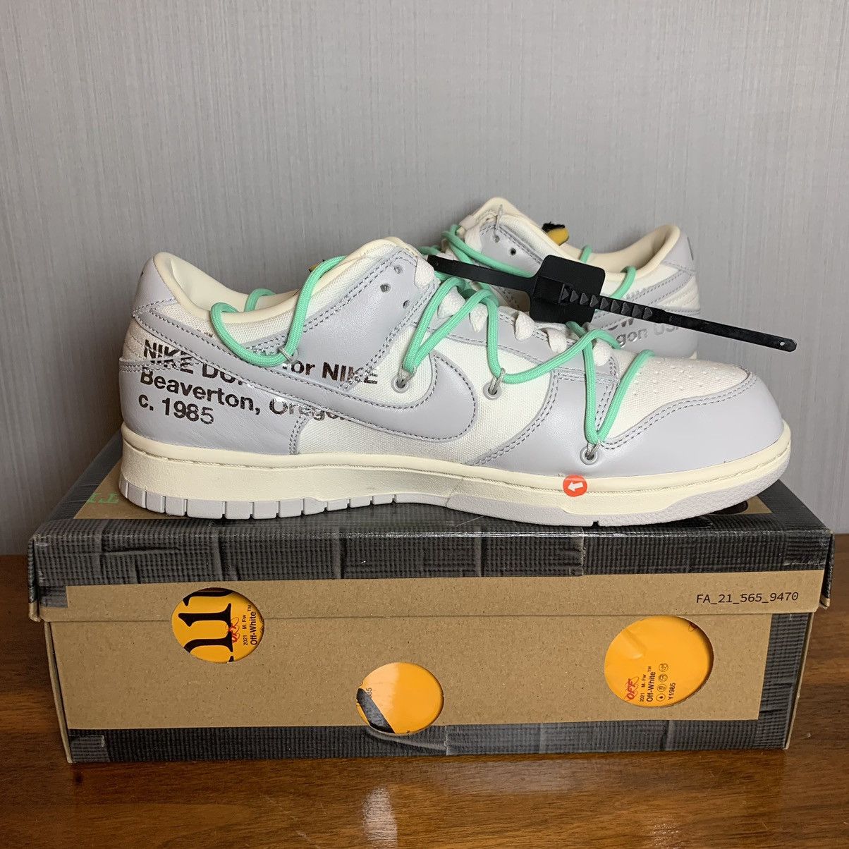 Nike × Off-White Off-White Nike Dunk Low Lot 4 Size US 11 / EU 44 - 12 Thumbnail