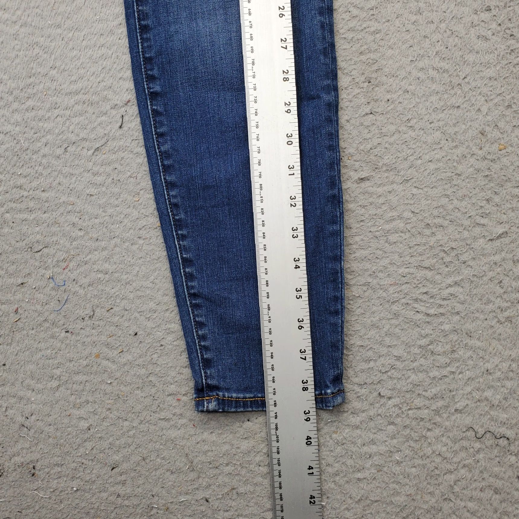 Lands' End Lands' End Jeans Women Size 4 Blue Denim Solid Stretch Cotton Skinny Leg Pull On Womens Size 4 Blue Denim Skinny Jeans Size 27" / US 4 / IT 40 - 3 Thumbnail