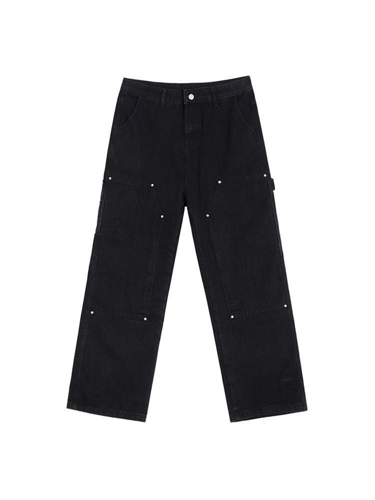 Jean Baggy Black Flared Denim Jeans Size US 33 - 5 Thumbnail