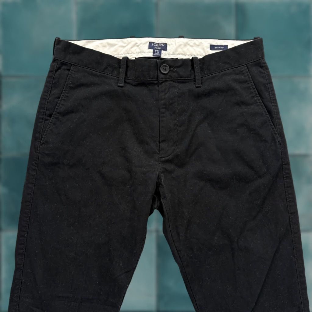 J.Crew J Crew Flex Pants 31x32 Mens Black Skinny Chino Stretch Casual Preppy Workwear Size US 31 - 1 Thumbnail