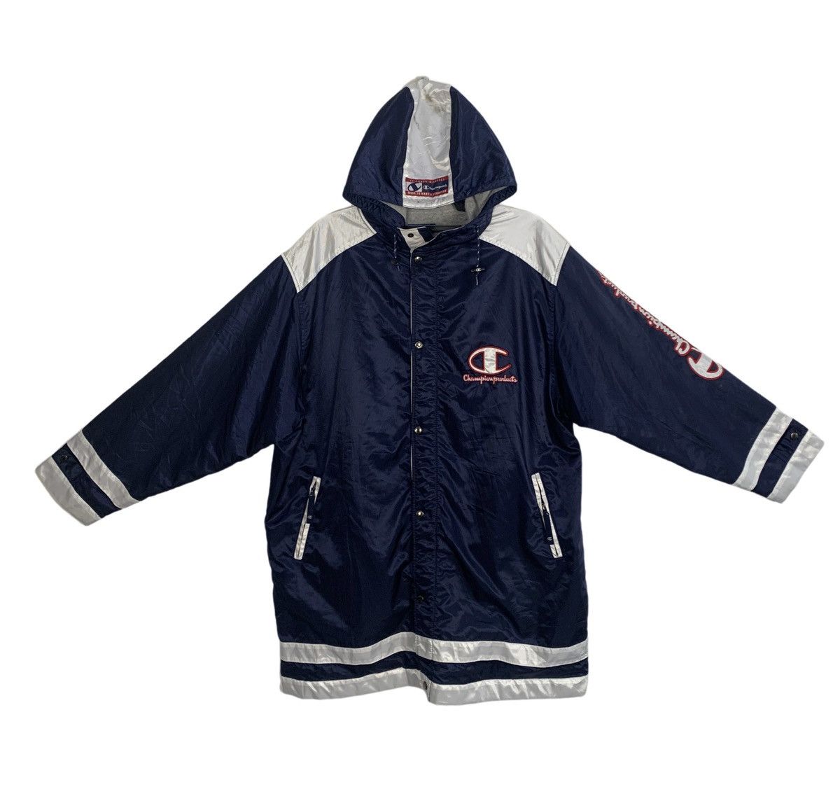 Champion 90s Padded Champion Coach Parka Hooded Button Sherpa Inner Size US XL / EU 56 / 4 - 1 Thumbnail