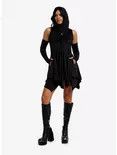 Hot Topic Black Asymmetrical Hem Hooded Dress w/ Pockets XL