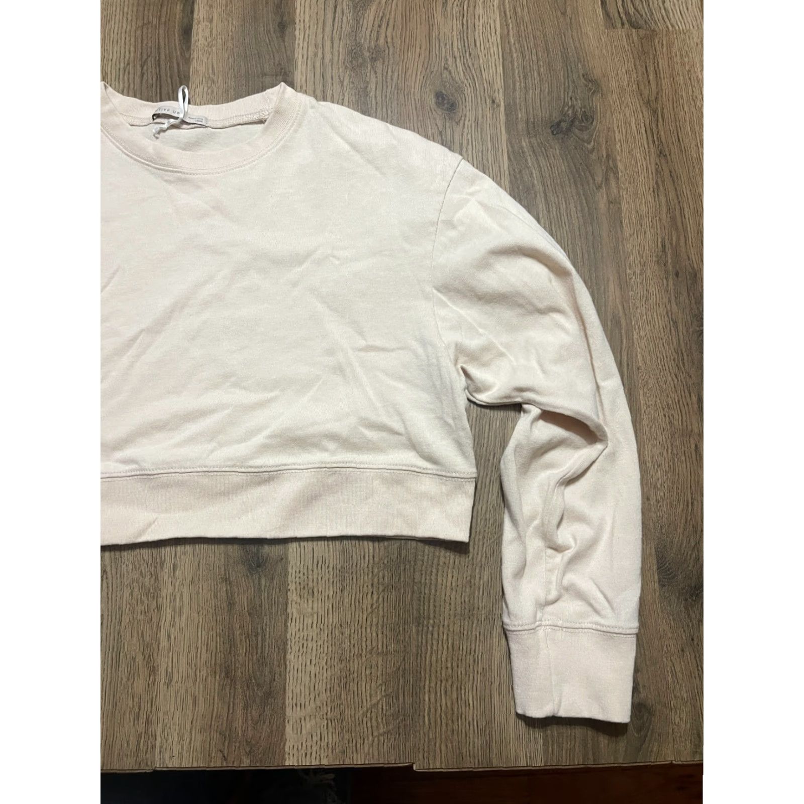 Vintage ACTIVE USA Shirt Women's Large White Crop Top Long Sleeve T-Shirt Regular Cropped Modern USA Boy? Size L / US 10 / IT 46 - 4 Thumbnail