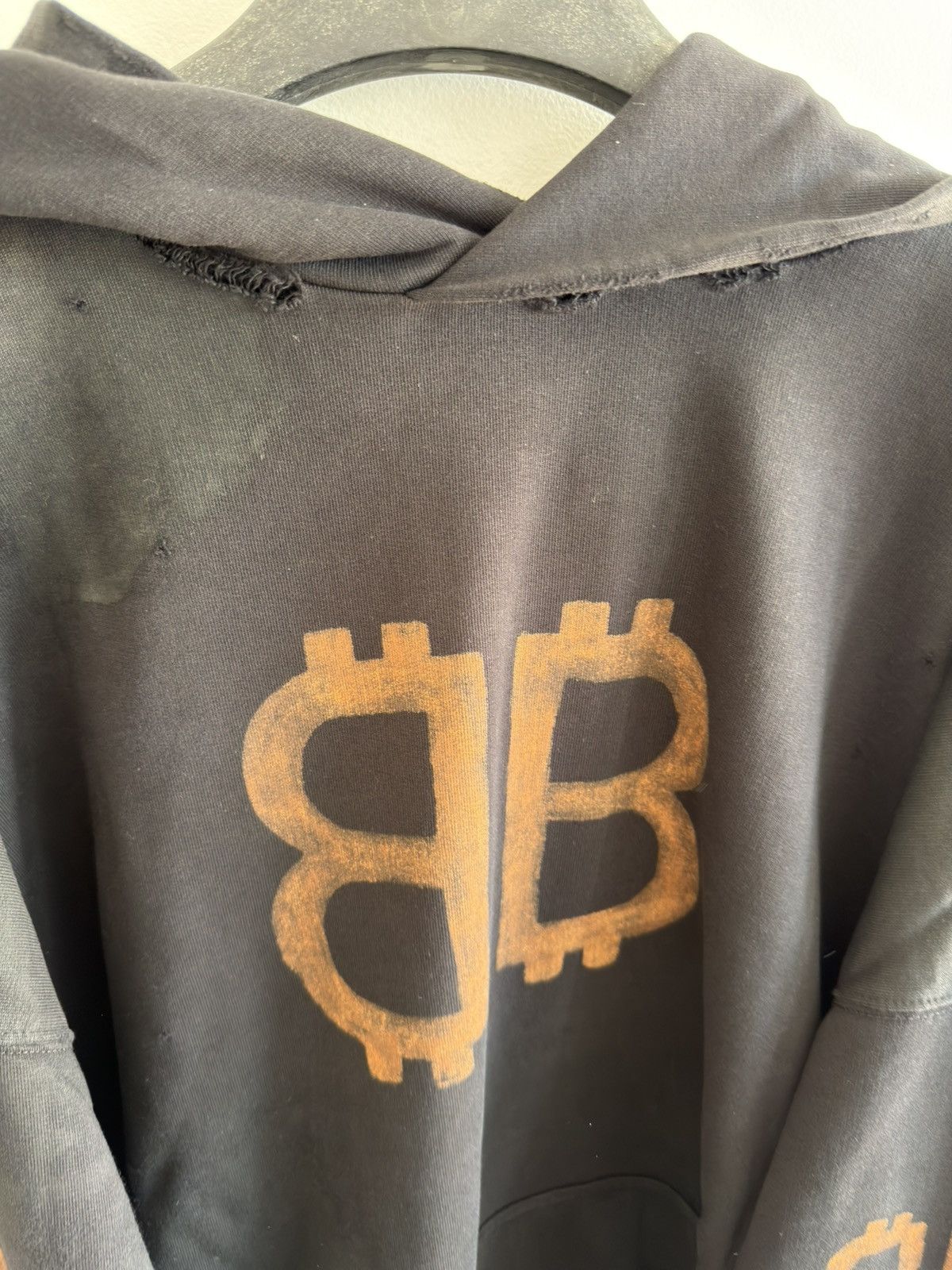 Balenciaga *RARE* BALENCIAGA DEMNA DISTRESSED BITCOIN HOODIE XXL BOXY Size US XXL / EU 58 / 5 - 5 Thumbnail