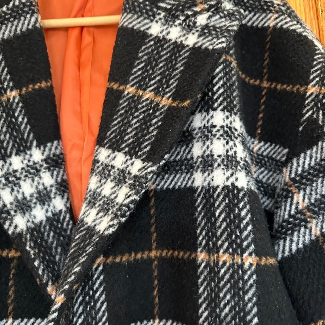 Gianni Feraud Gianni Feraud Oversized Black Plaid Checked Overcoat Size US L / EU 52-54 / 3 - 3 Thumbnail
