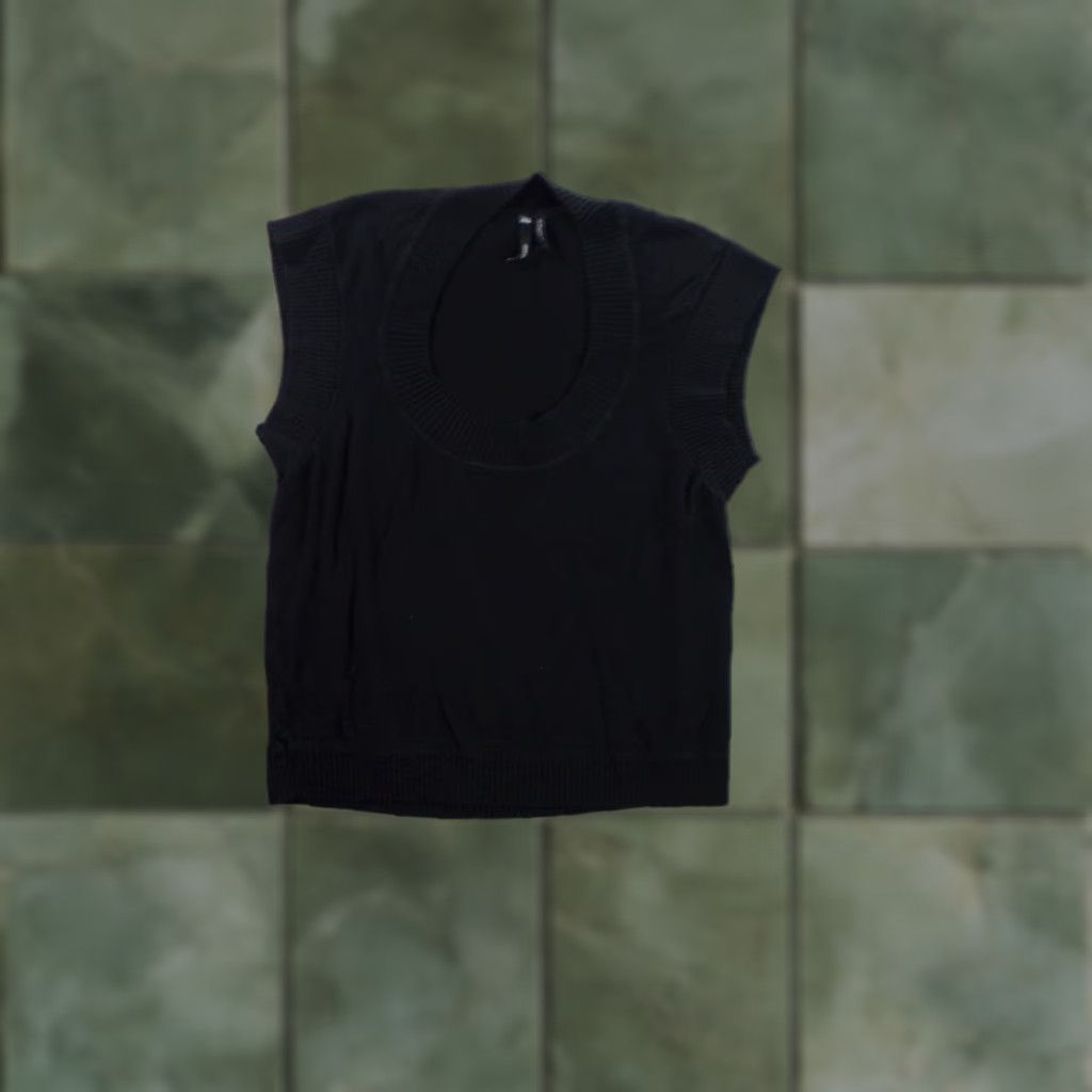 Vintage VINTAGE Takeout T-Shirt Women Large Black Casual Knit Everyday Scoop Neck Sleeveless Classic Preppy Size L / US 10 / IT 46 - 1 Thumbnail