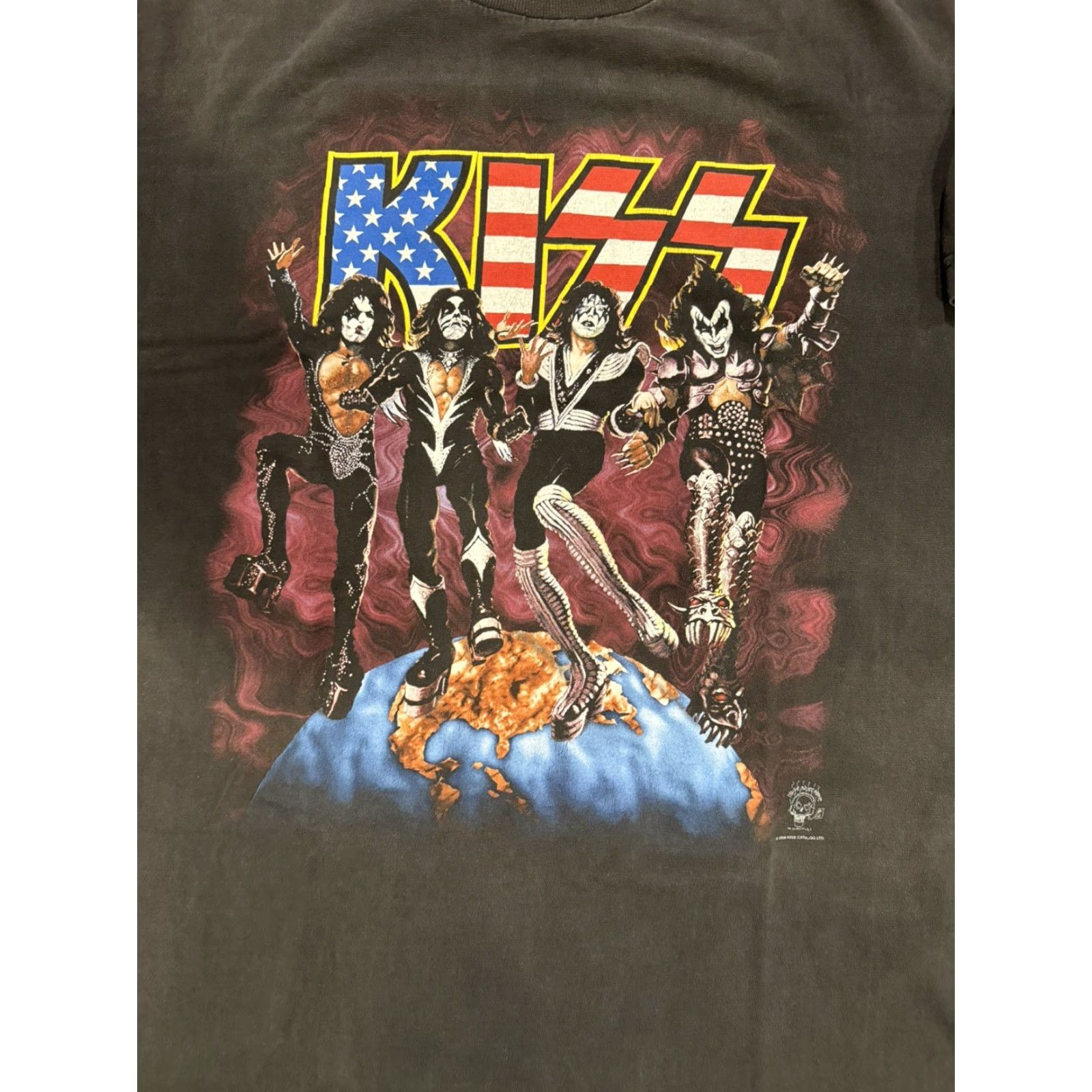 Vintage VINTAGE KISS T-SHIRT ALIVE WORLDWIDE LIMITED EDITION BLACK XL Cronies Men Short Sleeve Knit 100% Cotton Round Neck 1996 70s 80s 90s Band Rock Size US XL / EU 56 / 4 - 5 Thumbnail