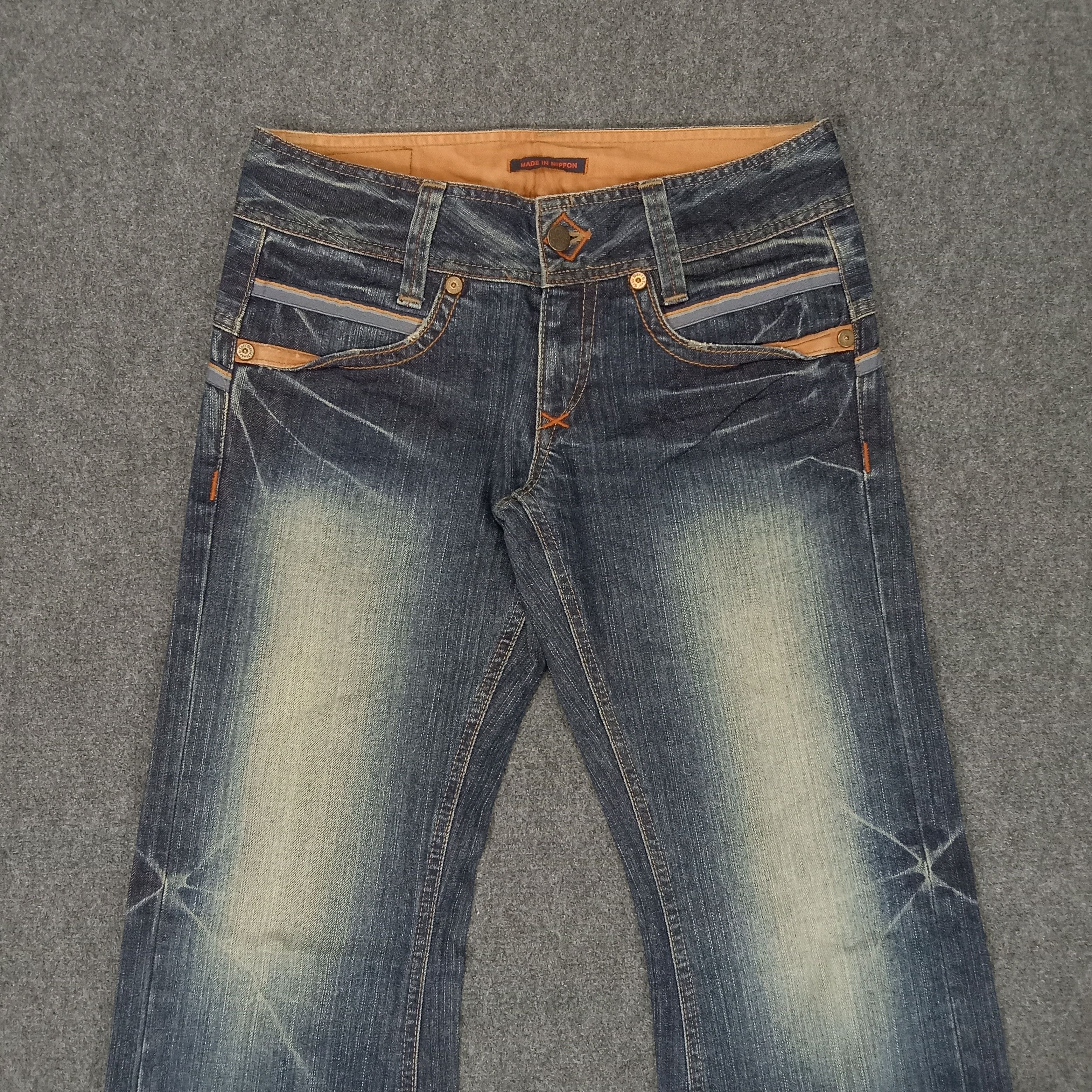 Japanese Brand ET Japanese Brand Bootcut Fading Style Denim Jeans Size 31" - 2 Thumbnail