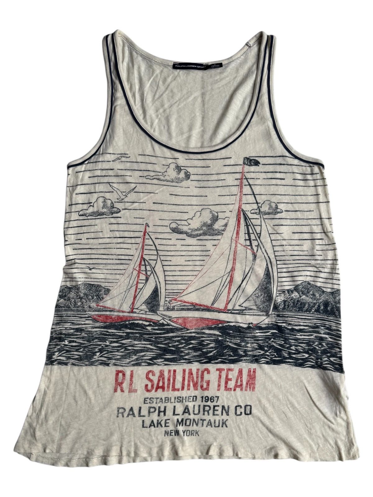 VERY RARE VINTAGE SHIRT POLO RALPH LAUREN SAILING TEAM 1967