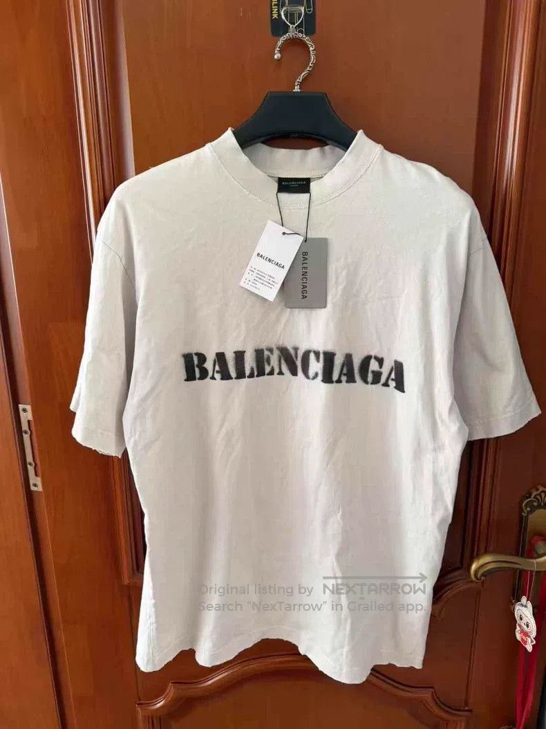 Balenciaga Balenciaga Faded Logo Short Sleeve Size US S / EU 44-46 / 1 - 1 Thumbnail