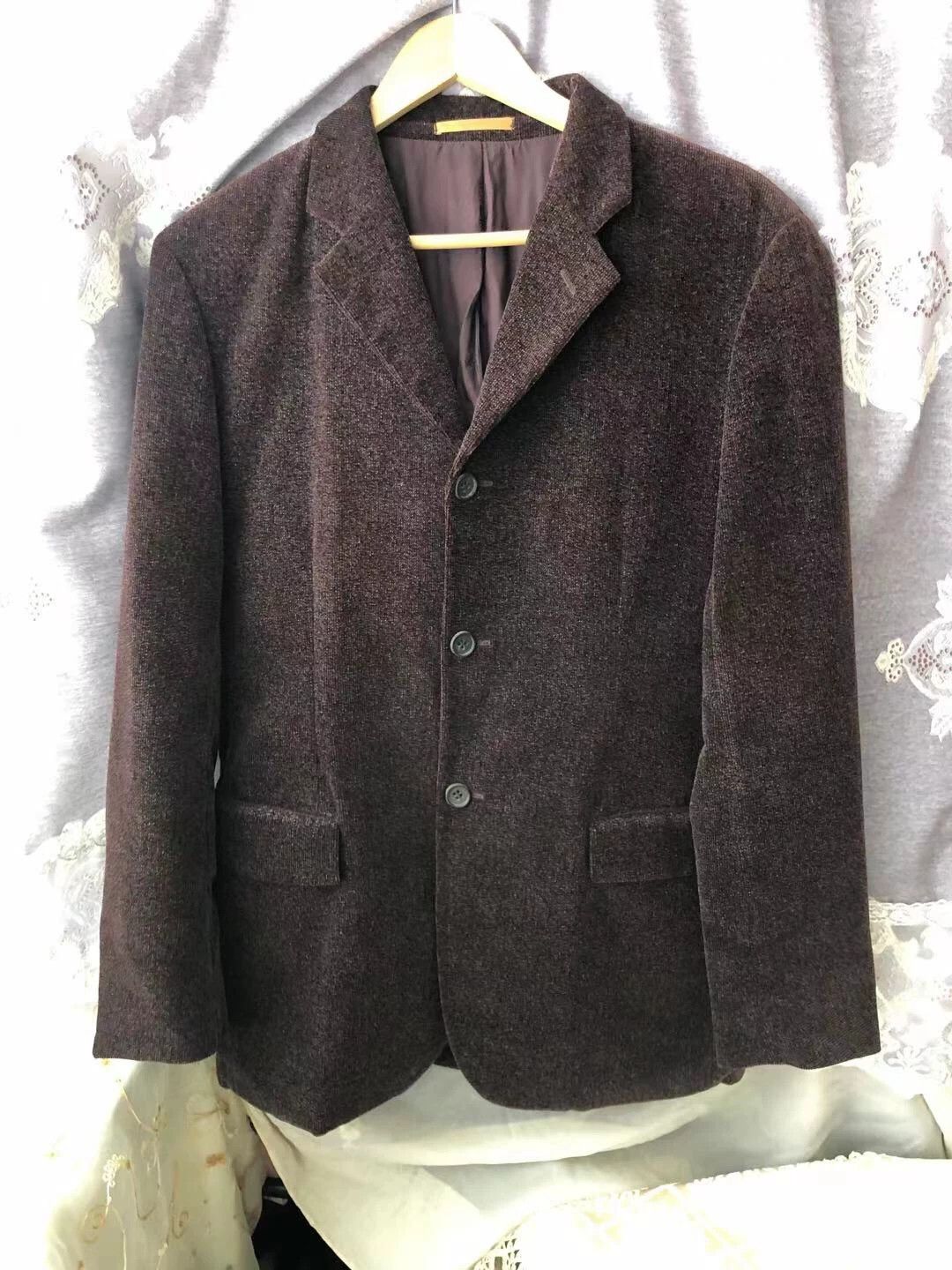 Yves Saint Laurent YSL Corduroy Blazer in Rare Red Brown Size US L / EU 52-54 / 3 - 1 Thumbnail
