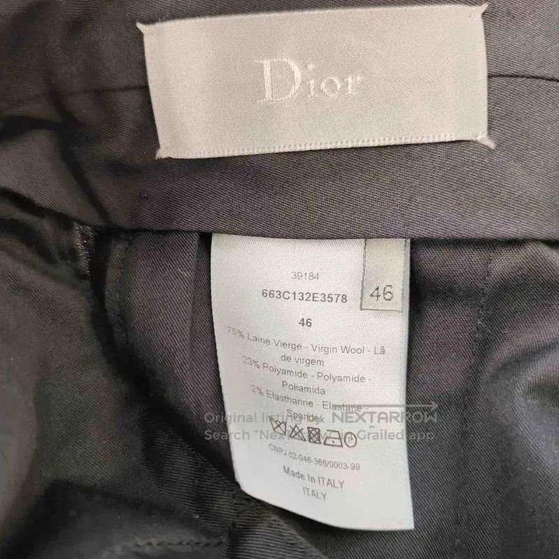 Dior Dior Men's Black Wool Casual Trousers . Size US 38 / EU 54 - 3 Thumbnail
