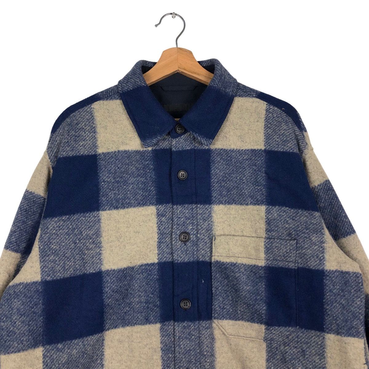 Japanese Brand Vintage Wool Flannel Shirt Jacket Uniqlo Japan Issey Miyake Size US M / EU 48-50 / 2 - 3 Thumbnail