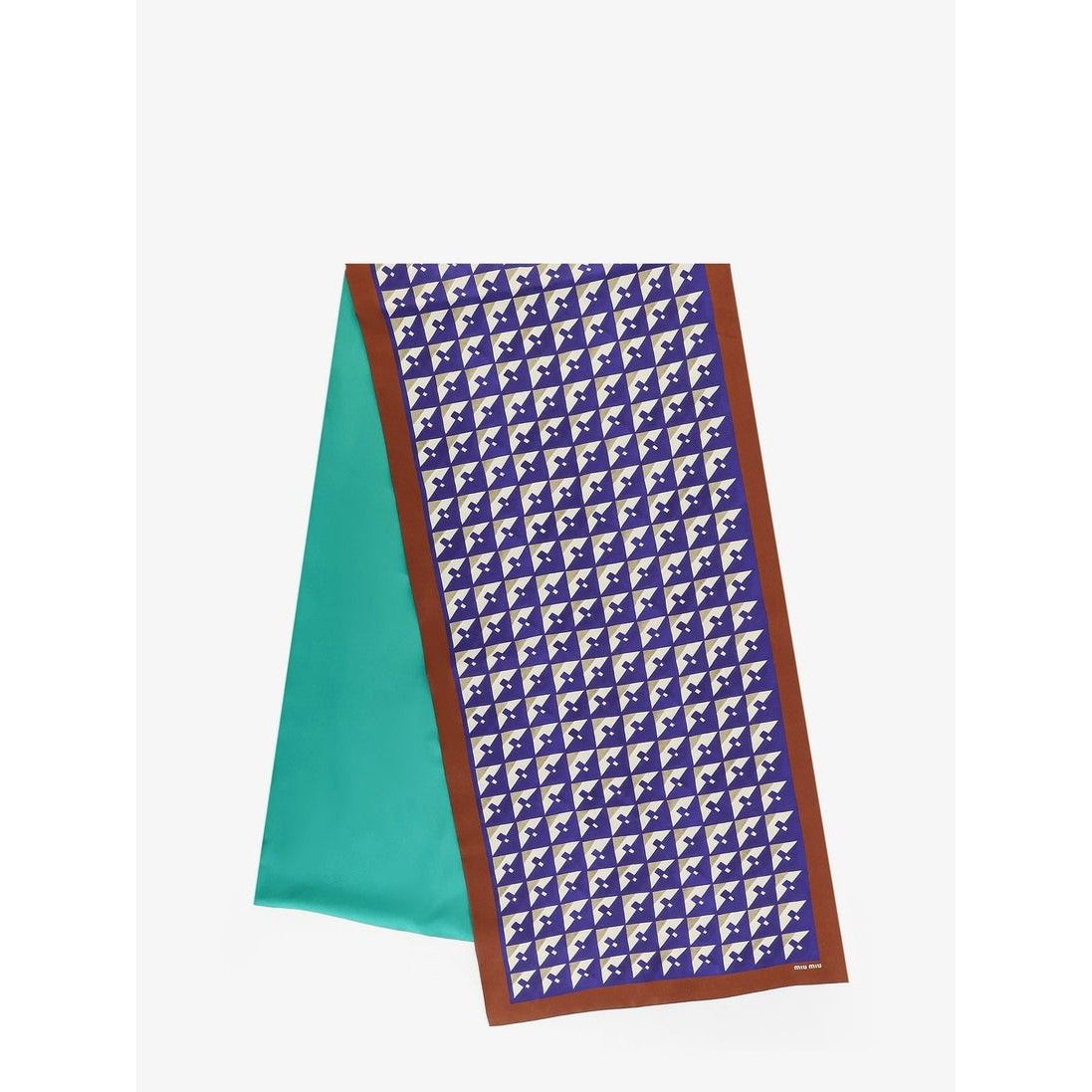 Versace MIU MIU Blue Silk Scarf New & Authentic Size ONE SIZE - 1 Thumbnail