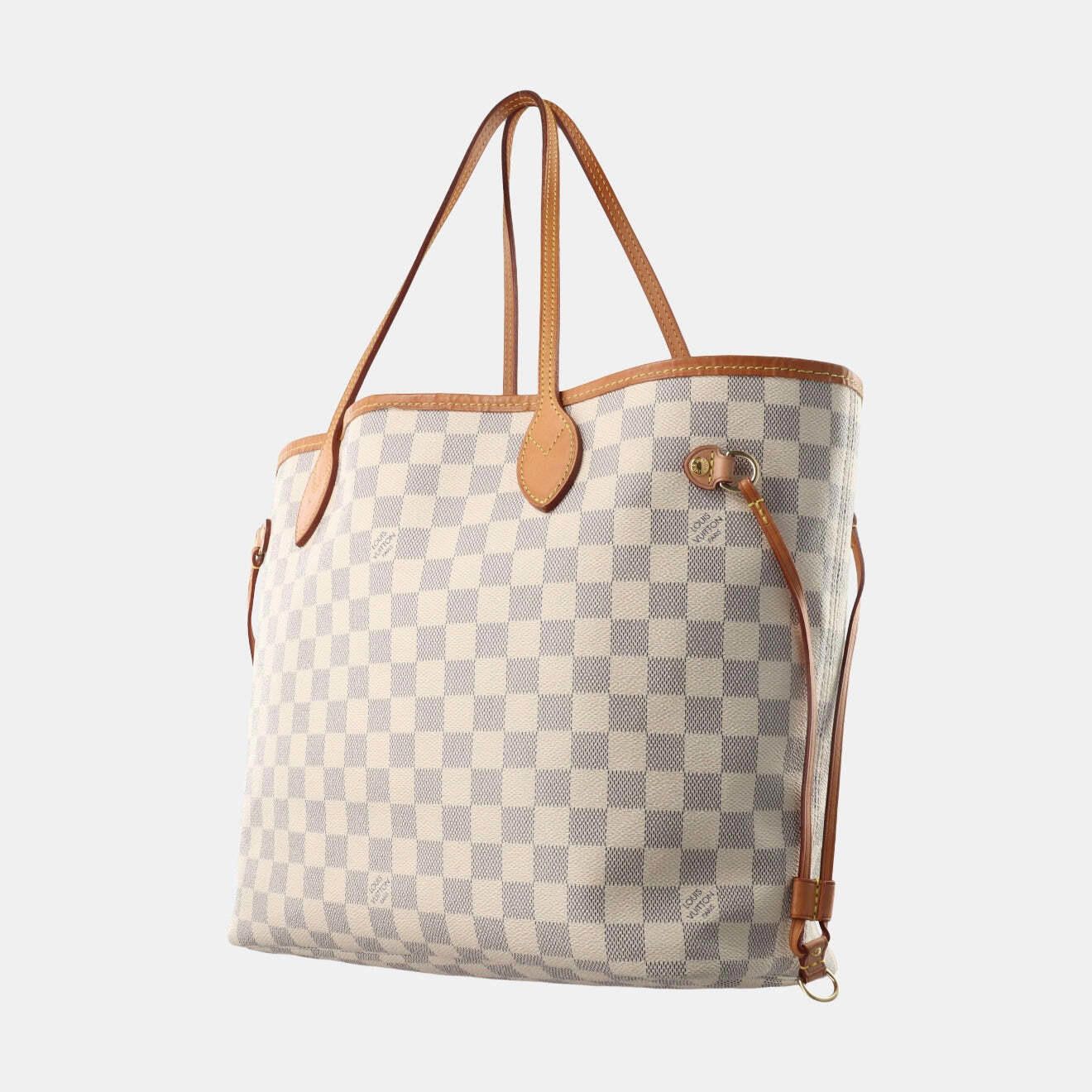 Louis Vuitton Louis Vuitton Damier Azur Neverfull MM with Pouch Size ONE SIZE - 5 Thumbnail
