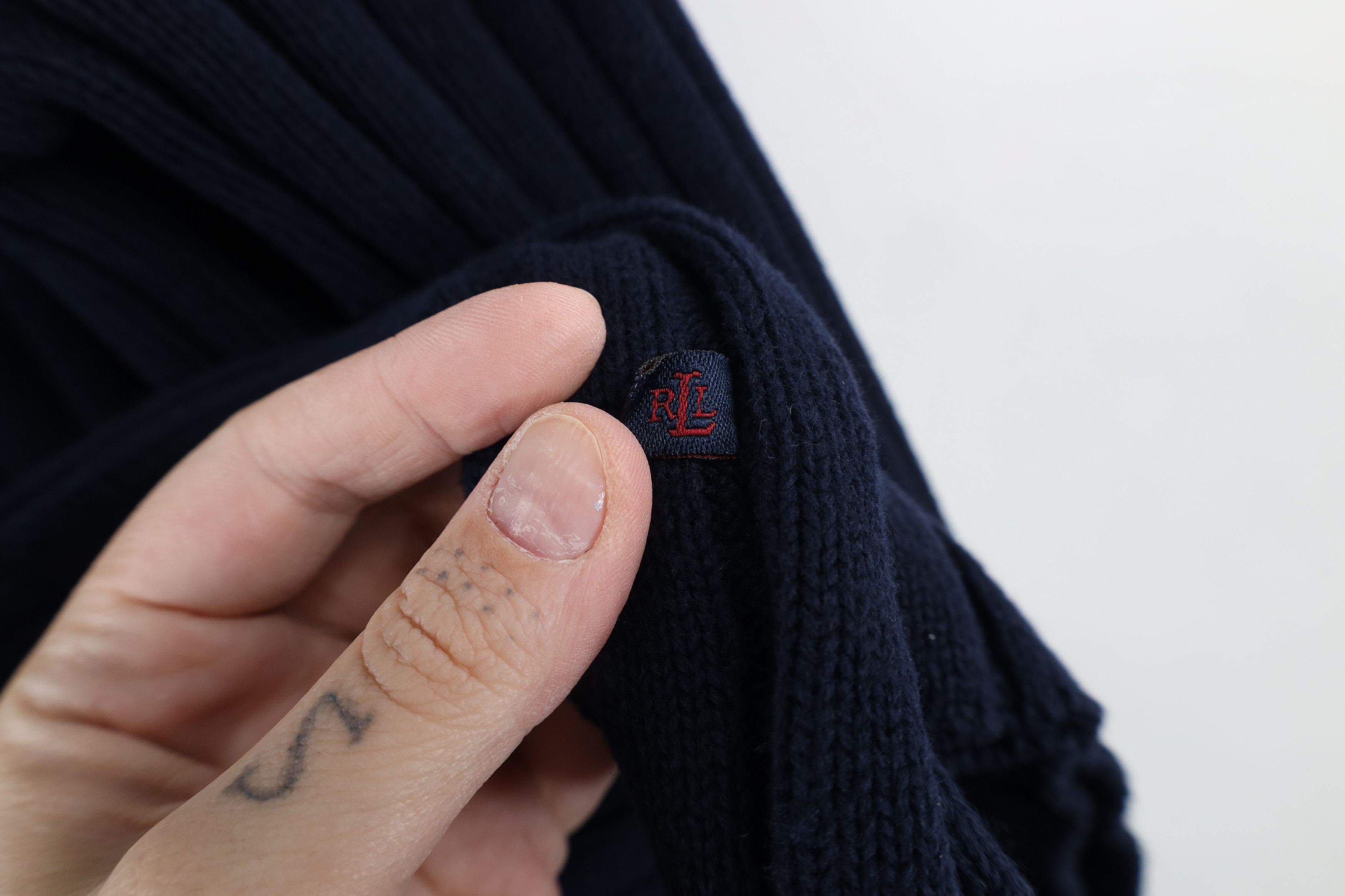 Ralph Lauren × Vintage Vintage 90s Ralph Lauren Chunky Ribbed Knit Half Zip Sweater Size S / US 4 / IT 40 - 6 Thumbnail