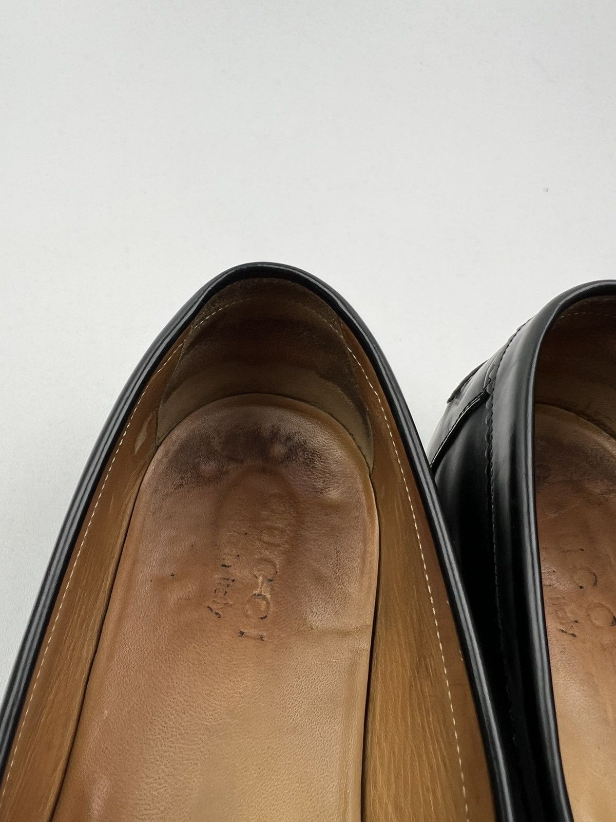 Gucci GUCCI Loafers Leather Penny Shoes GG Logo Black Men’s Size US 9.5 / EU 42-43 - 20 Thumbnail