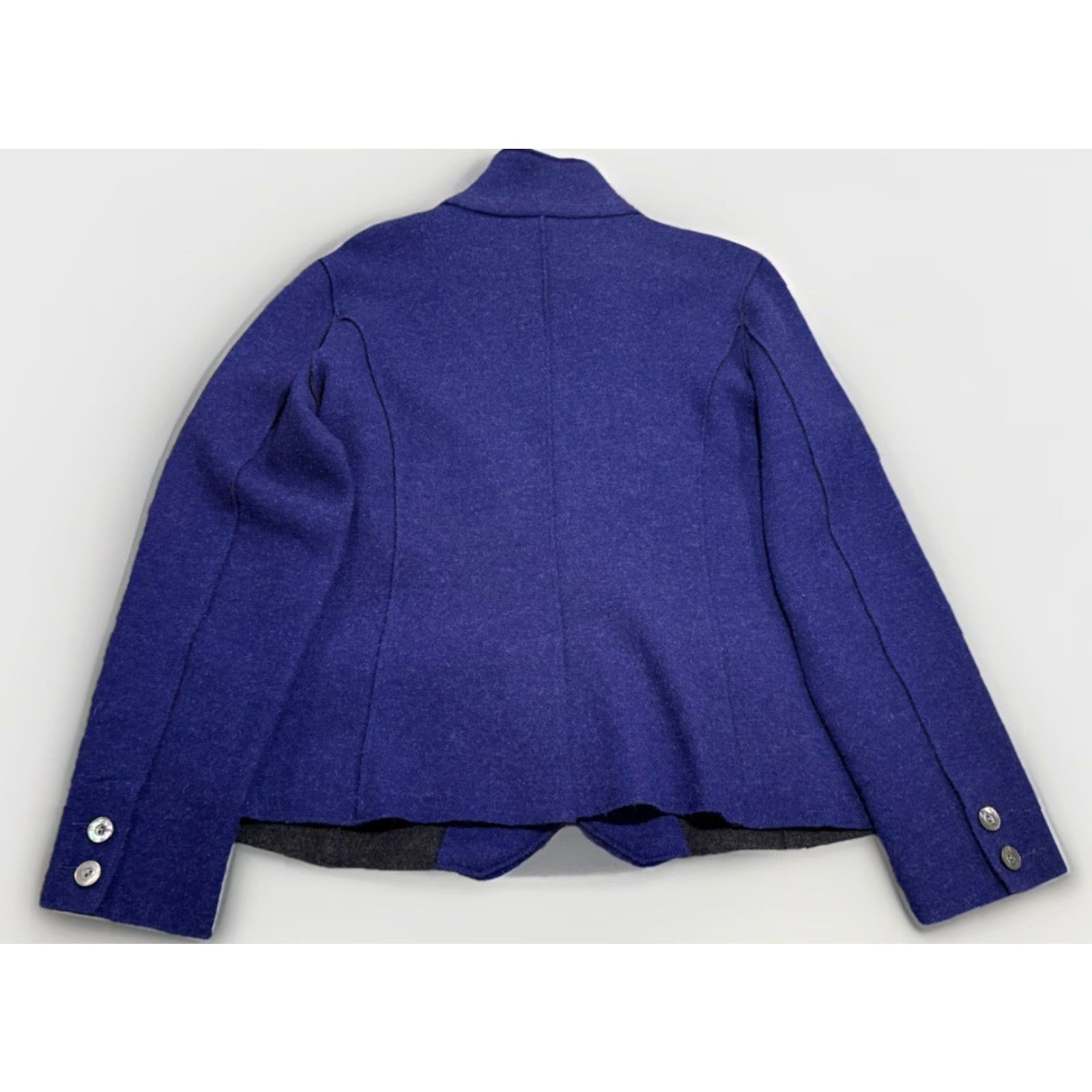 Eileen Fisher Eileen Fisher Felted Merino Doubleknit Shaped Jacket Ultramarine Womens Medium Size M / US 6-8 / IT 42-44 - 6 Thumbnail