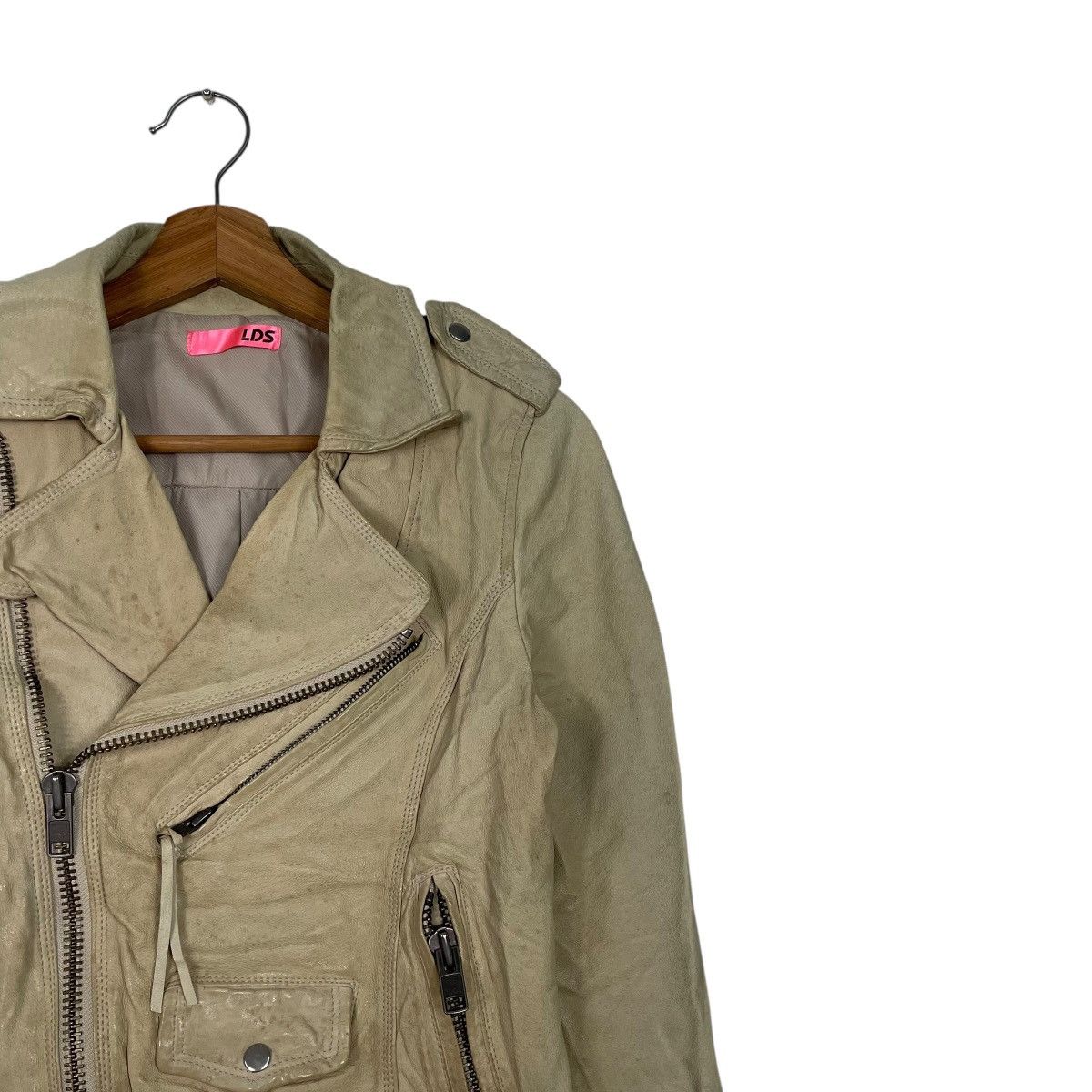 Japanese Brand Japanese Brand LDS Double Colar Biker Leather Jacket Size XS / US 0-2 / IT 36-38 - 5 Thumbnail