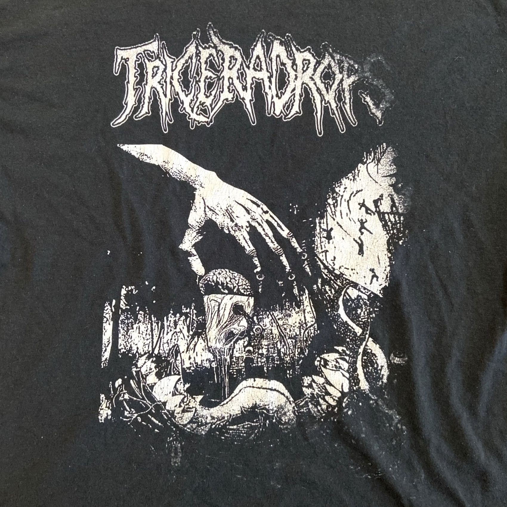 Vintage VINTAGE Triceradrops Hardcore Metal Music shirt L Black Graphic Tee Men Short Sleeve 100% Cotton Band Tee Mens Size US L / EU 52-54 / 3 - 2 Thumbnail