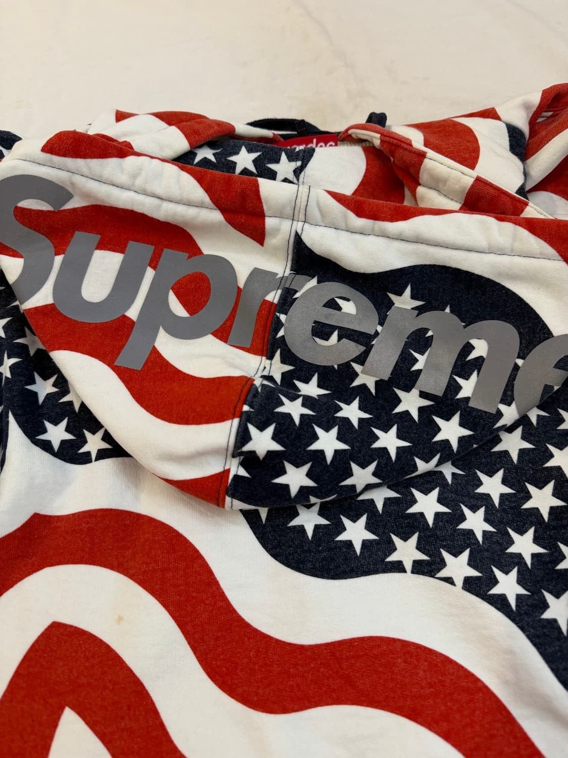 Supreme Supreme USA American Flag Reflective Zip Hoodie Size US L / EU 52-54 / 3 - 4 Thumbnail
